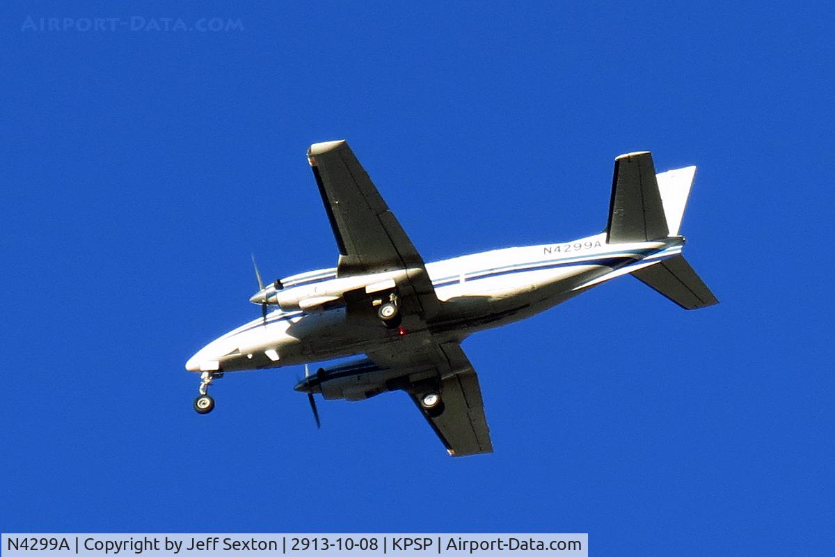 N4299A, 1971 Beech B99 C/N U-146, On approach to Palm Springs Intl.