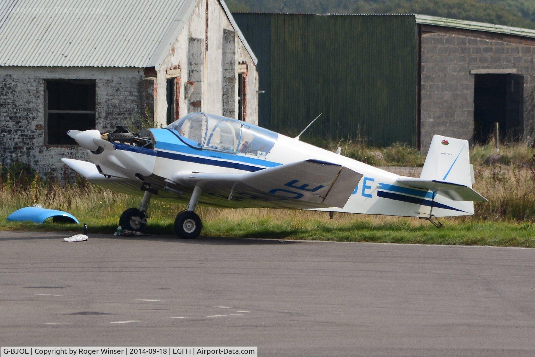 G-BJOE, 1960 Jodel (Wassmer) D-120A Paris-Nice C/N 177, Visiting Jodel D120. Based at Old Park Farm, Margam. Previously registered F-BJIU.
