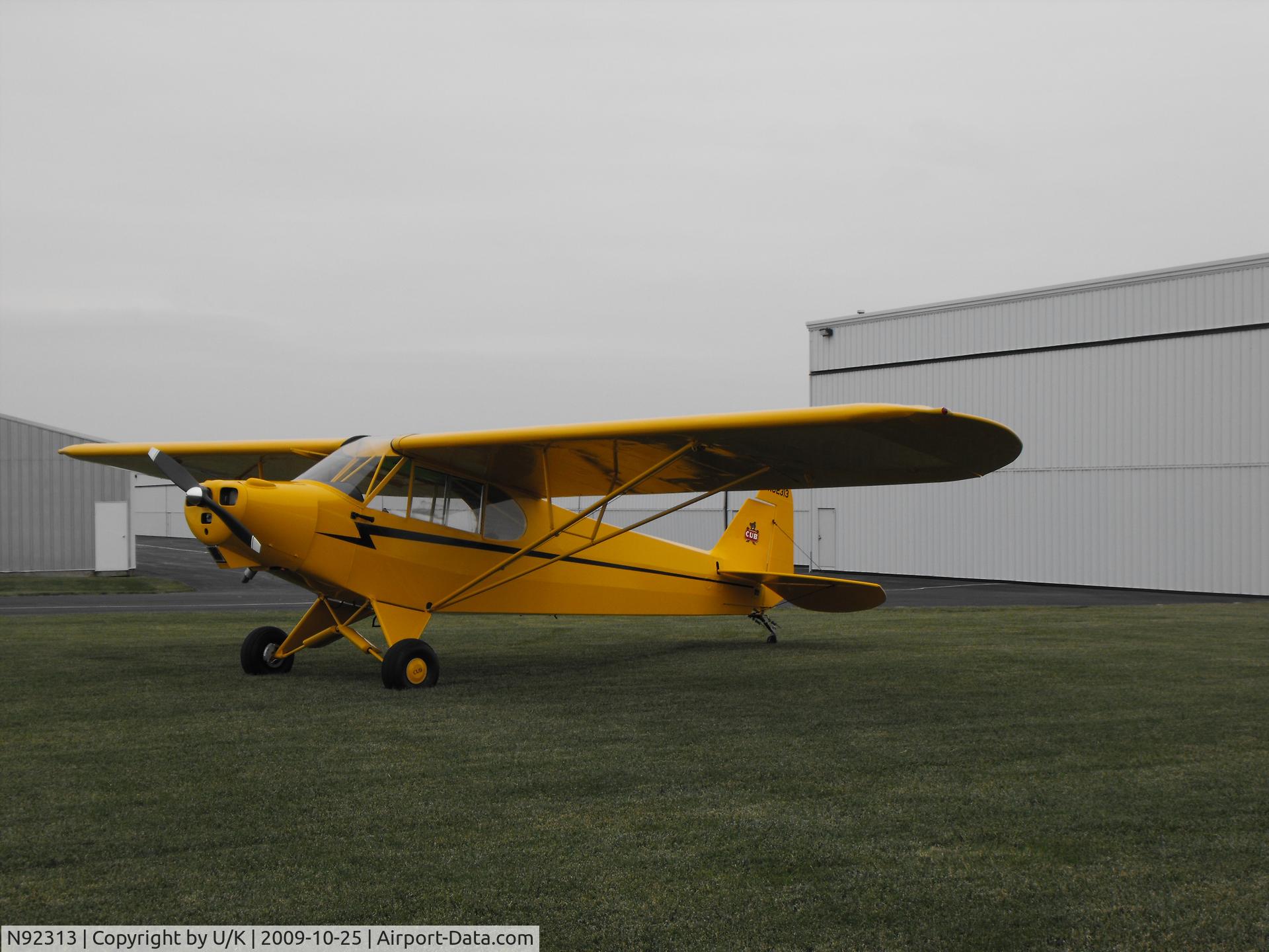 N92313, Piper J3C-65 Cub C/N 16766, PA 11Cub.  This picture was at Piqua, Ohio.