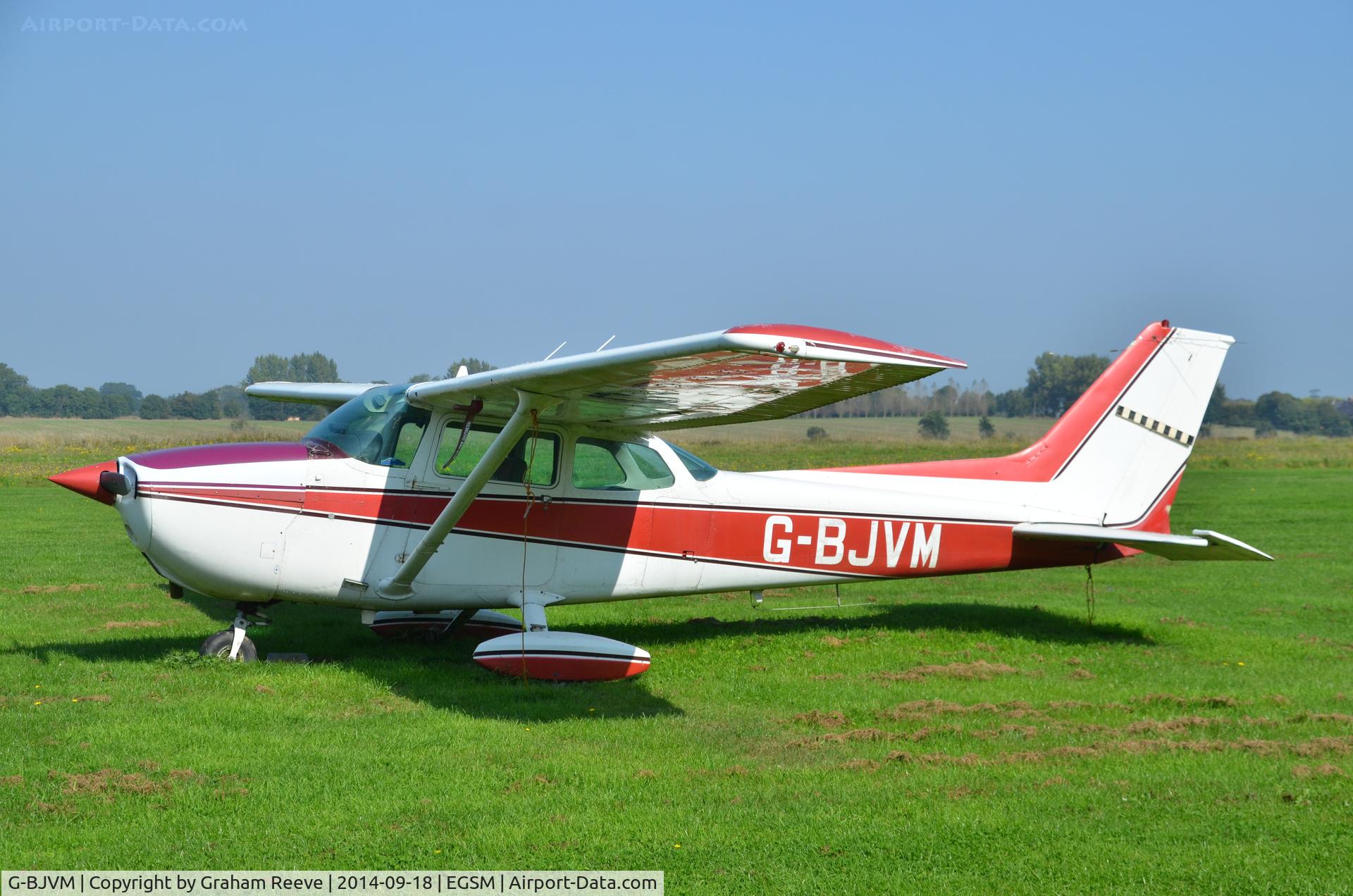 G-BJVM, 1977 Cessna 172N Skyhawk C/N 172-69374, Parked at Beccles.