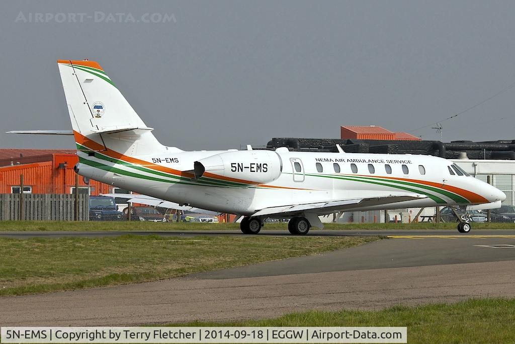 5N-EMS, 2010 Cessna 680 Citation Sovereign C/N 680-0342, Nigerian Air Ambulance at Luton