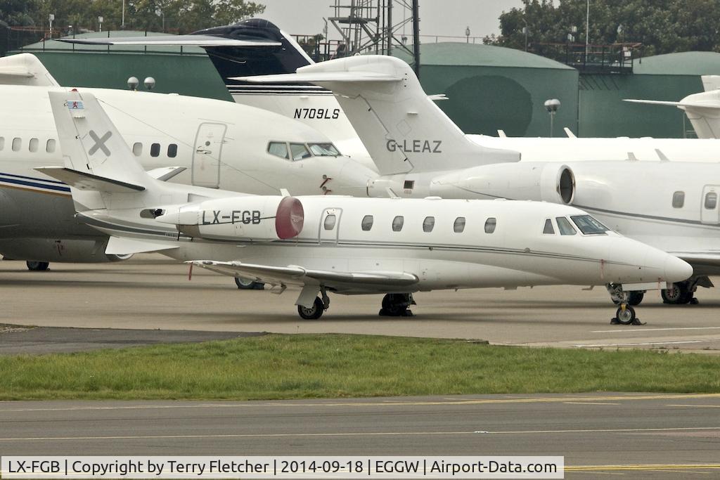LX-FGB, 2009 Cessna 560 Citation XLS+ C/N 560-6026, At Luton