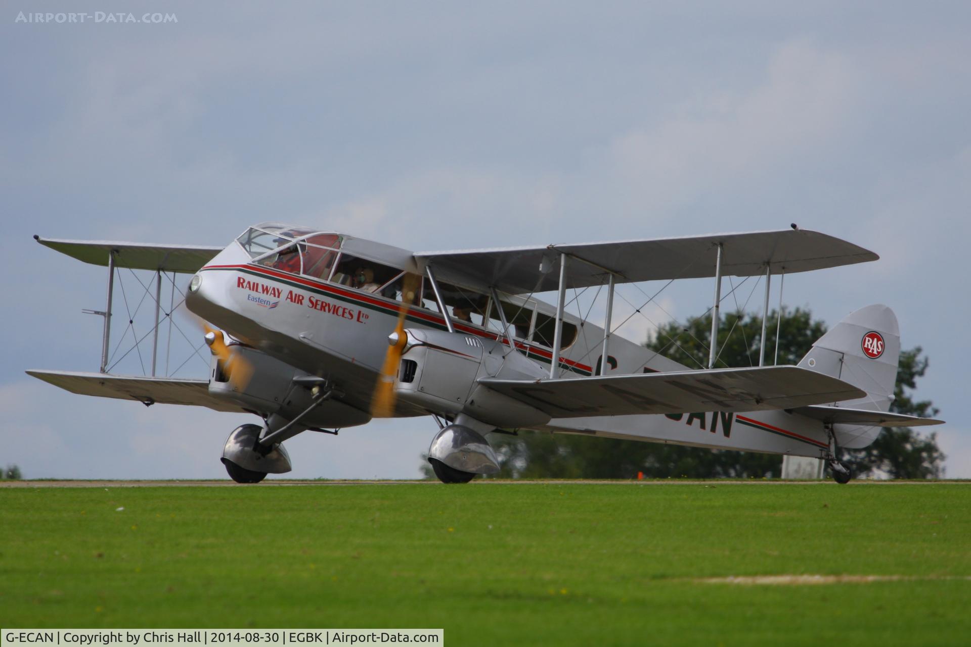 G-ECAN, 1943 De Havilland Australia DH-84 Dragon 3 C/N DHA2048, at the LAA Rally 2014, Sywell