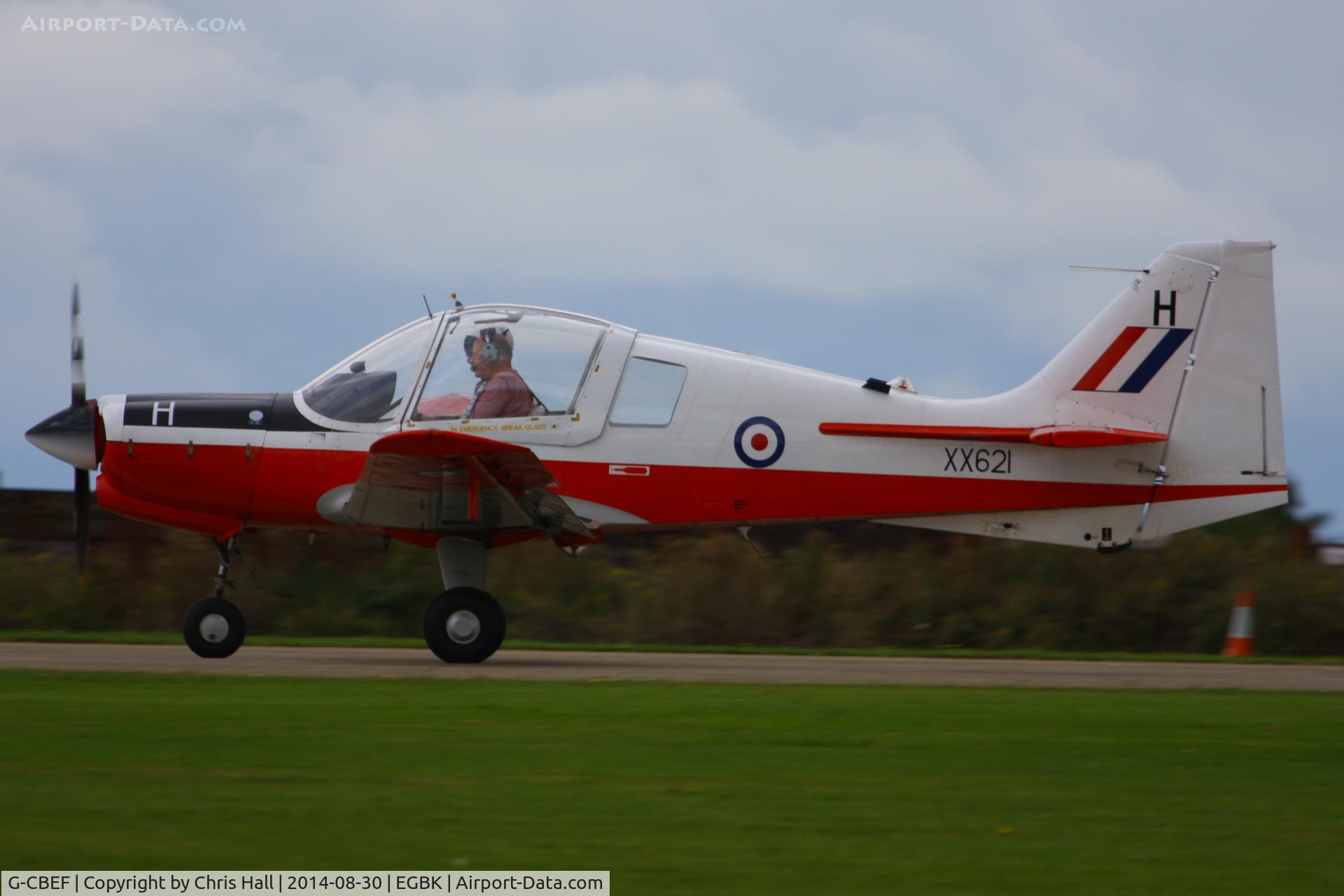 G-CBEF, 1974 Scottish Aviation Bulldog T.1 C/N BH120/286, at the LAA Rally 2014, Sywell