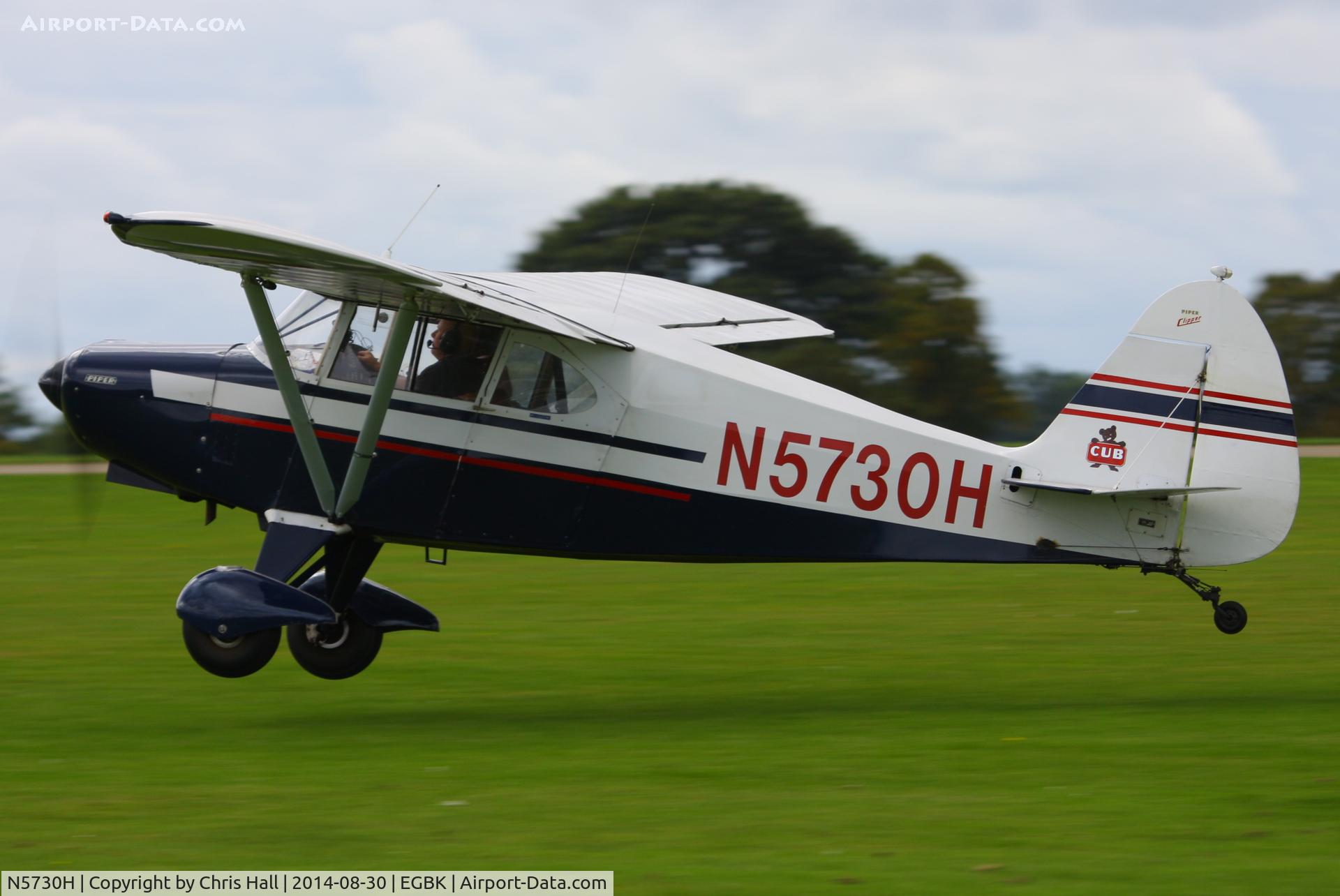 N5730H, 1949 Piper PA-16 Clipper C/N 16-342, at the LAA Rally 2014, Sywell