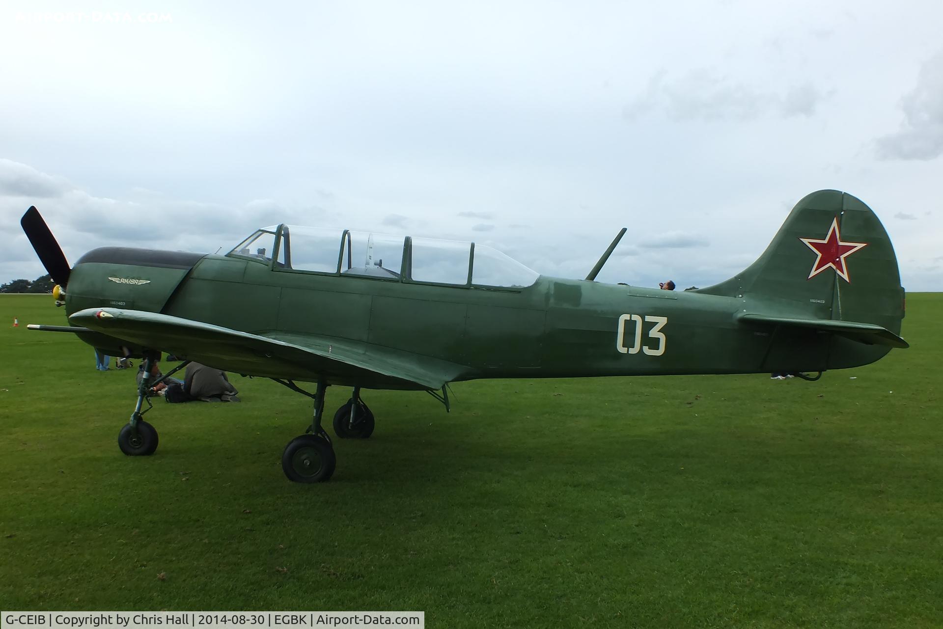 G-CEIB, 1958 Yakovlev Yak-18A C/N 1160403, at the LAA Rally 2014, Sywell