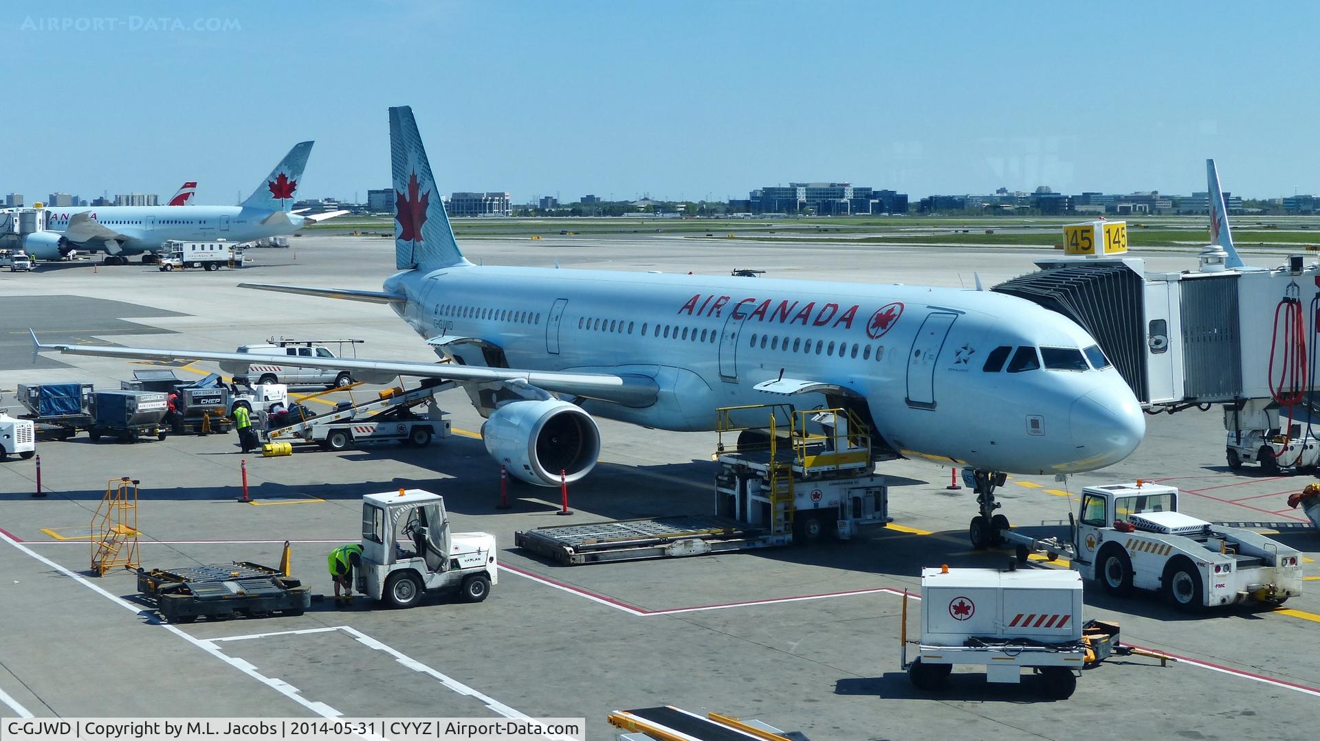 C-GJWD, 2002 Airbus A321-211 C/N 1748, Air Canada Airbus A321 at the gate.
