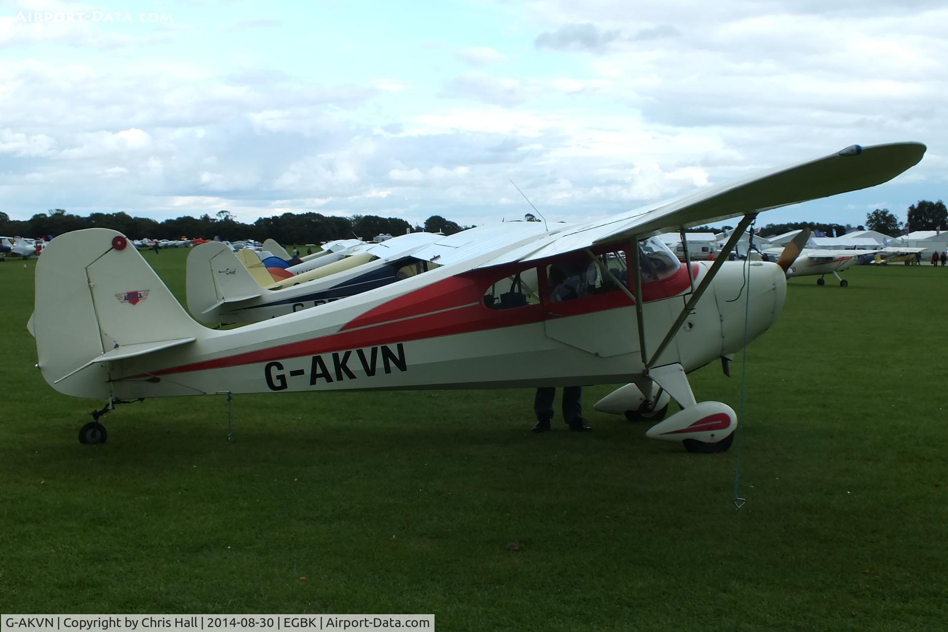 G-AKVN, 1946 Aeronca 11AC Chief Chief C/N 11AC-469, at the LAA Rally 2014, Sywell