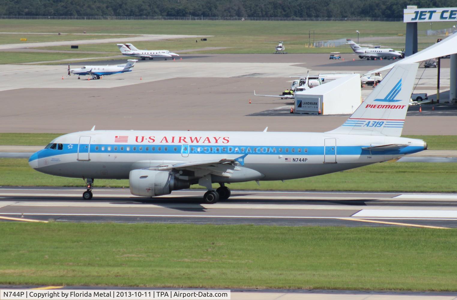 N744P, 2000 Airbus A319-112 C/N 1287, US Airways Piedmont A319