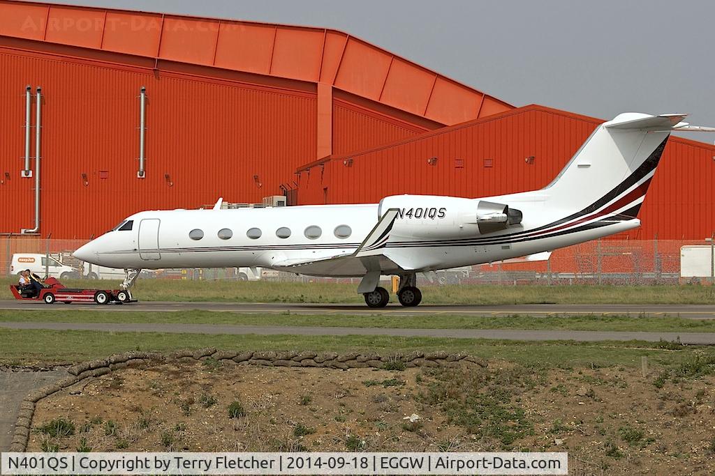 N401QS, 2000 Gulfstream Aerospace G-IV C/N 1408, At Luton