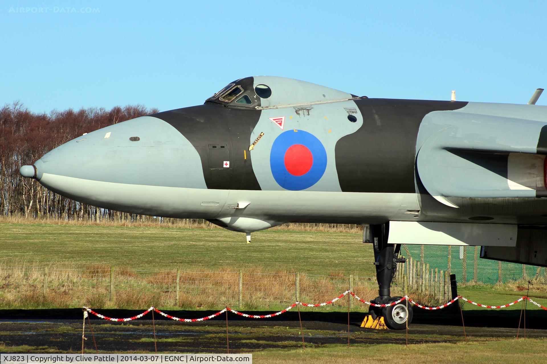 XJ823, 1961 Avro Vulcan B.2A C/N Set 23, Close up nose detail