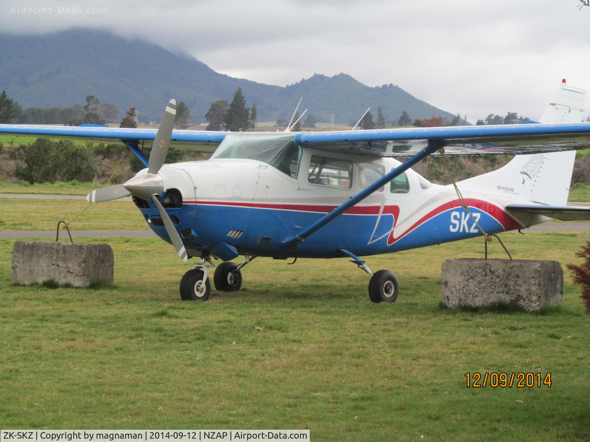 ZK-SKZ, 1975 Cessna U206F Stationair Stationair C/N U20602687, at home base of Taupo