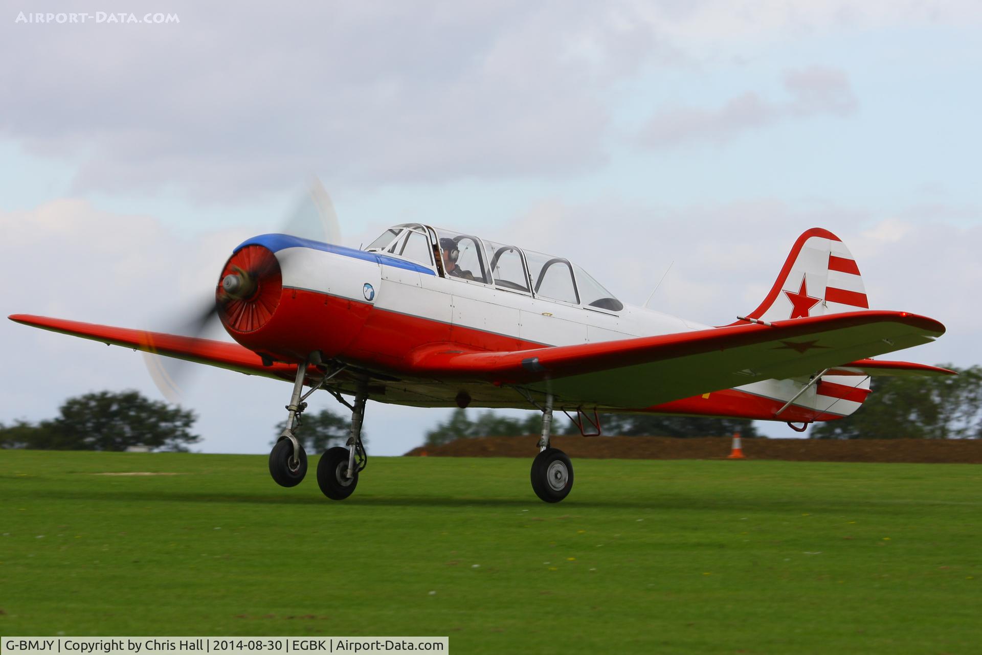 G-BMJY, 1964 Yakovlev Yak C-18A C/N 627, at the LAA Rally 2014, Sywell