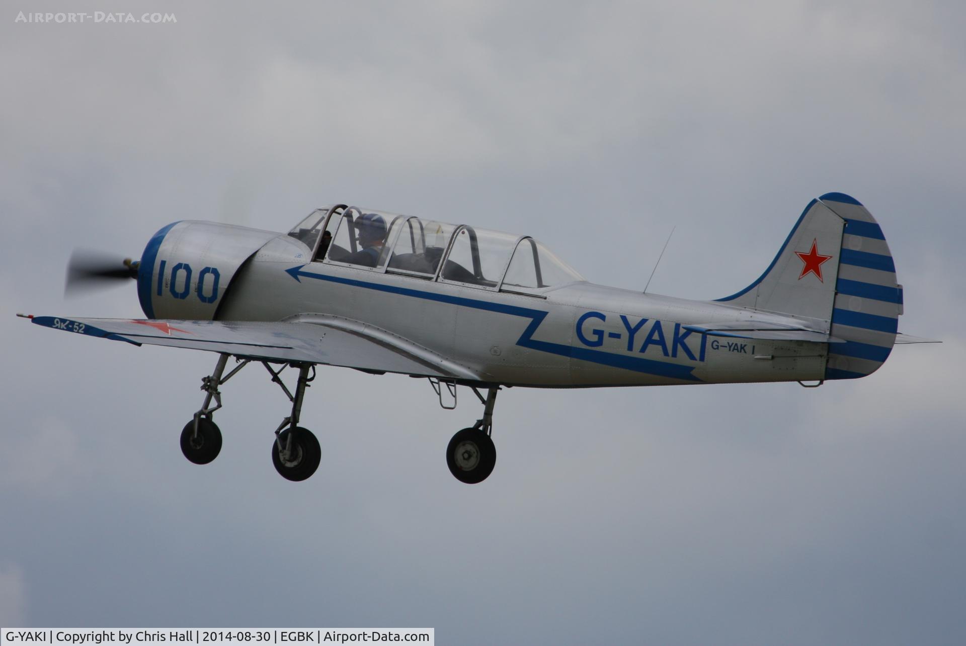 G-YAKI, 1986 Bacau Yak-52 C/N 866904, at the LAA Rally 2014, Sywell