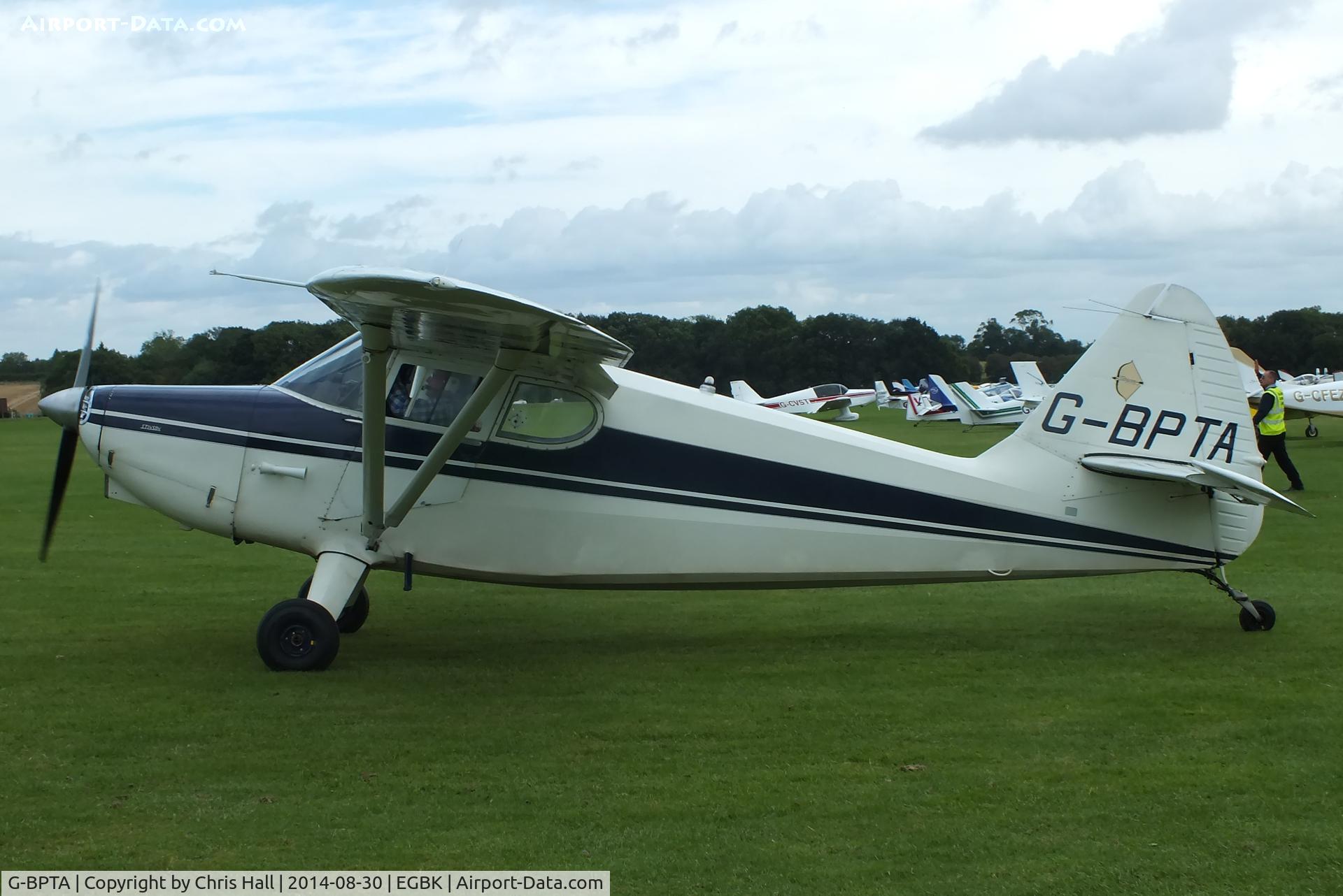 G-BPTA, 1947 Stinson 108-2 Voyager C/N 108-3429, at the LAA Rally 2014, Sywell