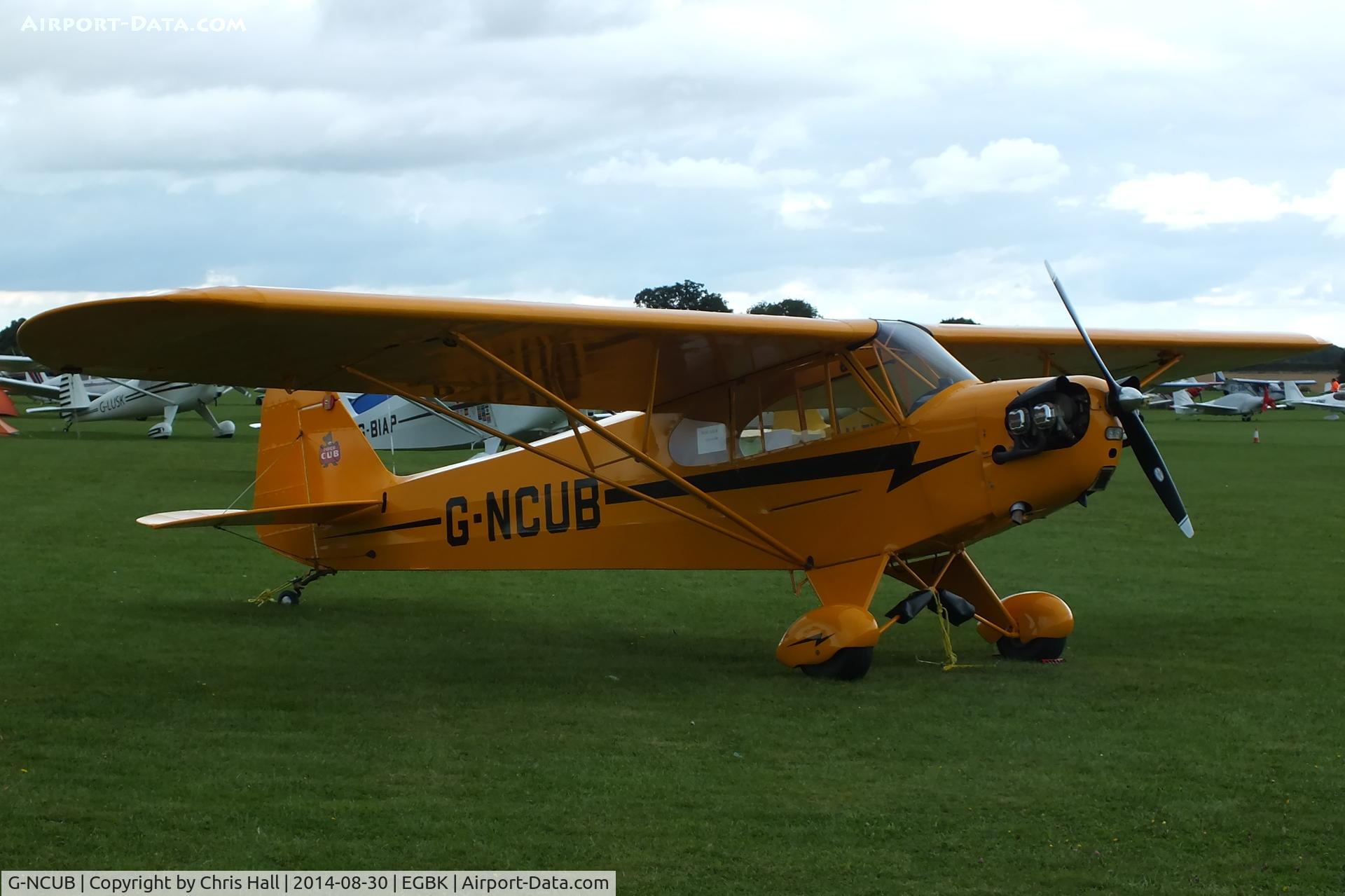 G-NCUB, 1944 Piper L-4H Grasshopper (J3C-65D) C/N 11599, at the LAA Rally 2014, Sywell