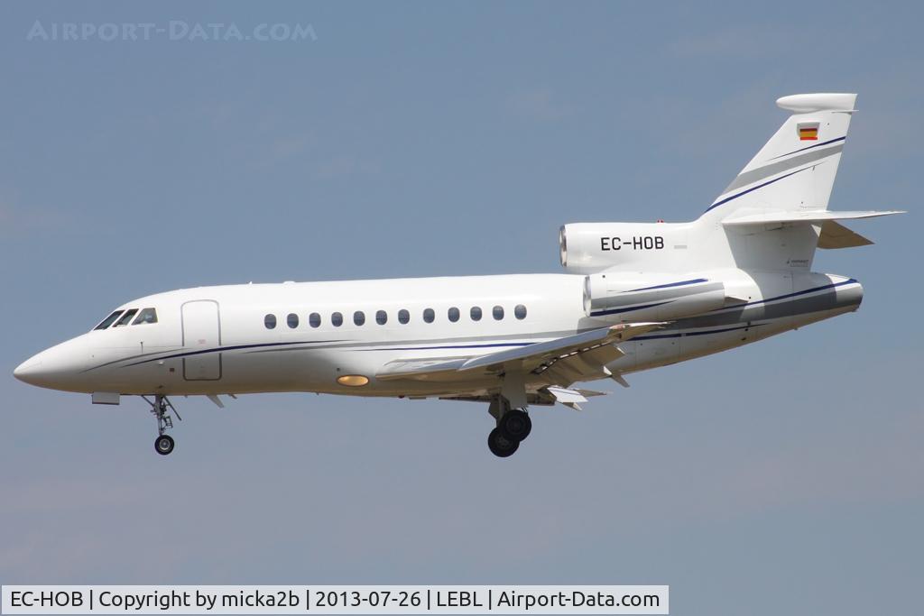 EC-HOB, 1999 Dassault Falcon 900EX C/N 43, Landing