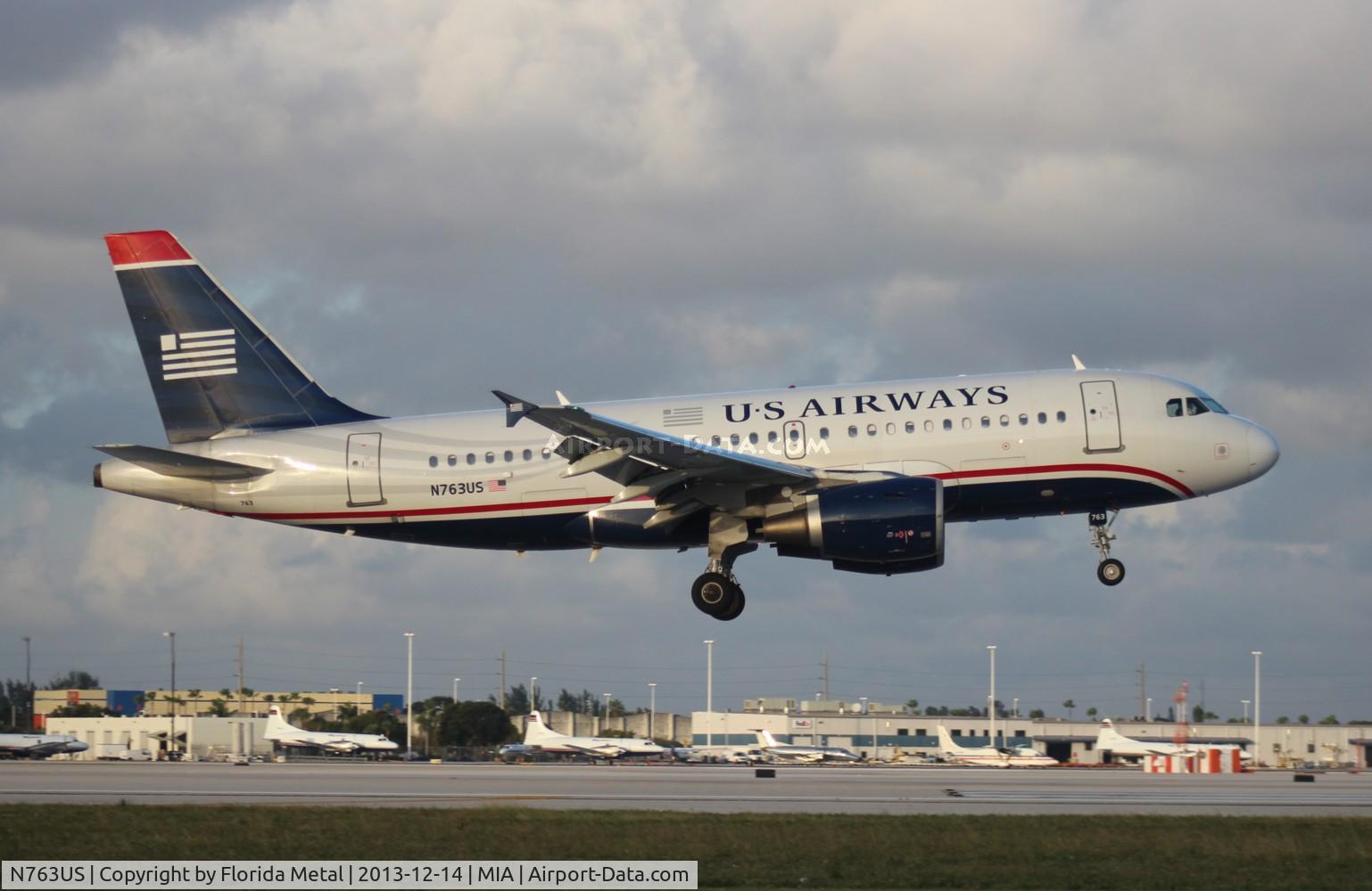 N763US, 2000 Airbus A319-112 C/N 1360, US Airways A319