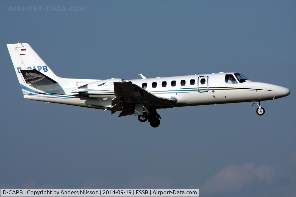 D-CAPB, 2009 Cessna 560 Citation Encore+ C/N 560-0816, On short final runway 12.