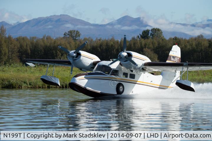 N199T, 1941 Grumman G-44 Widgeon C/N 1213, Recent landing at Lake Hood, Anchorage, Alaska