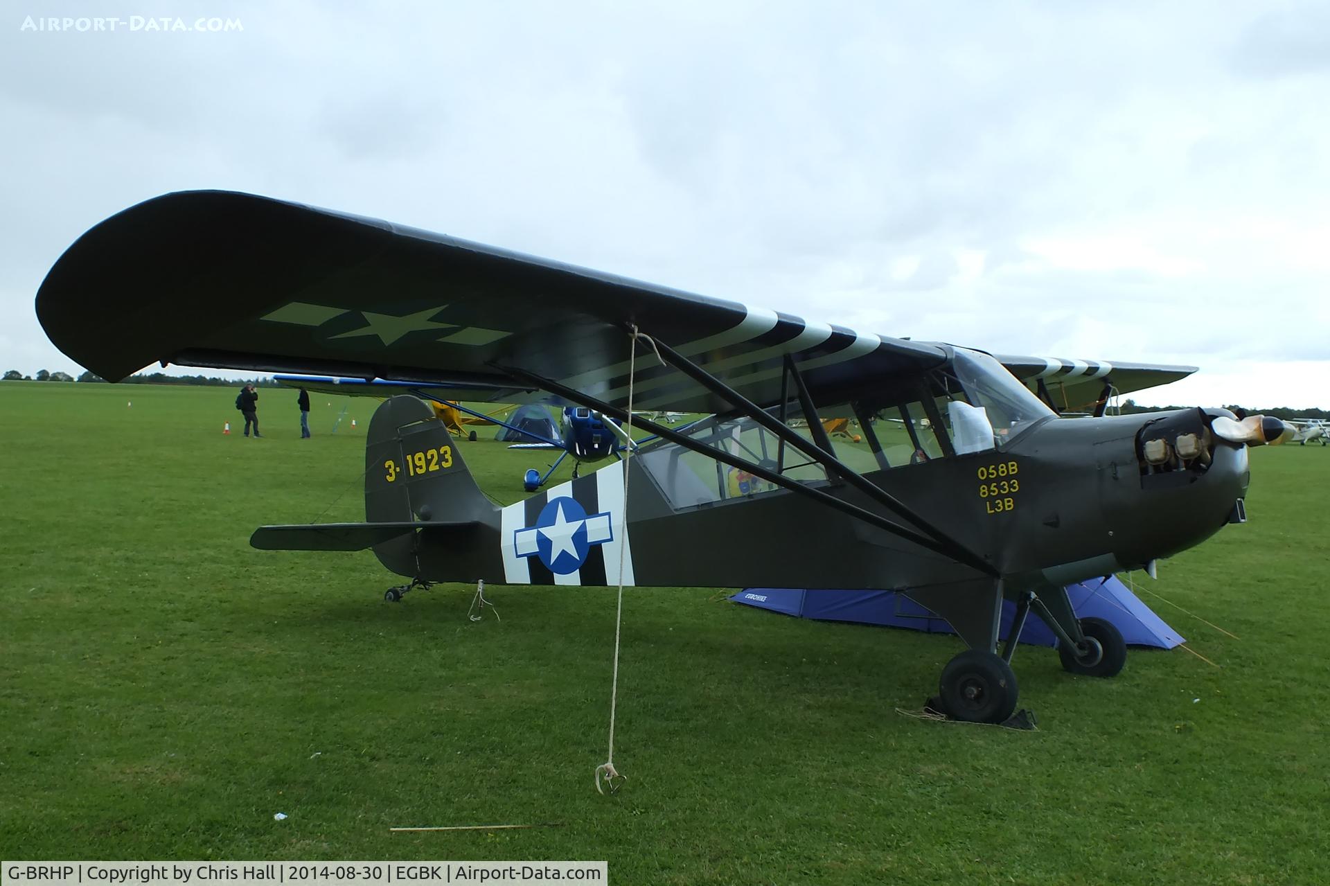 G-BRHP, 1942 Aeronca O-58B Defender C/N 058B-8533, at the LAA Rally 2014, Sywell