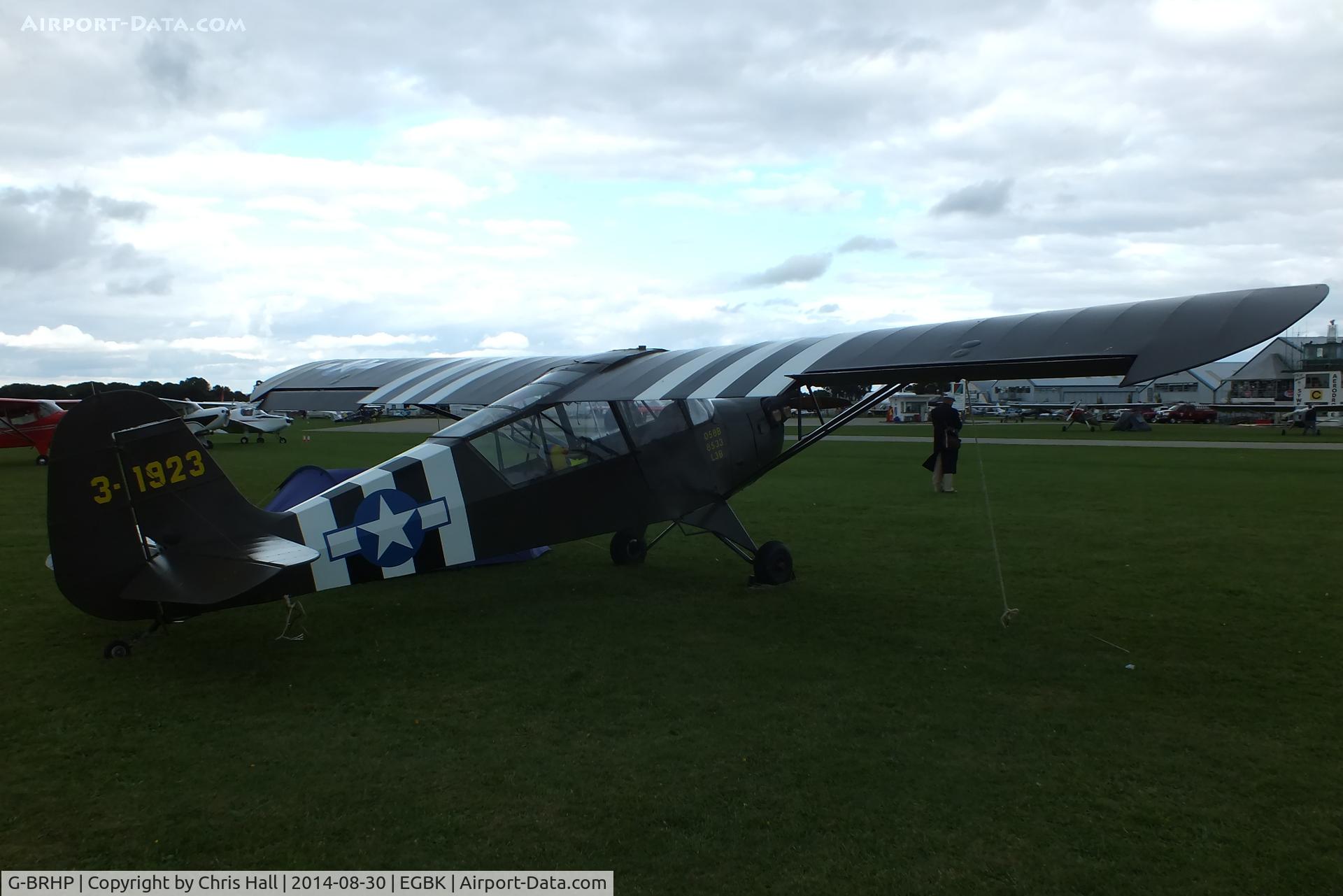 G-BRHP, 1942 Aeronca O-58B Defender C/N 058B-8533, at the LAA Rally 2014, Sywell