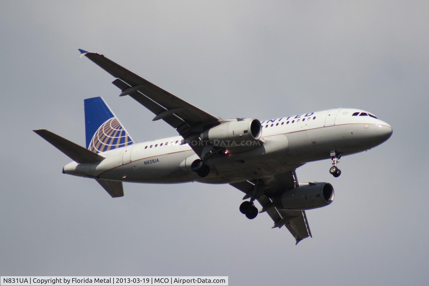 N831UA, 2000 Airbus A319-131 C/N 1291, United A319