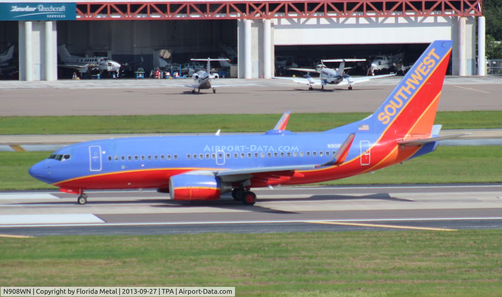 N908WN, 2008 Boeing 737-7H4 C/N 36620, Southwest 737-700