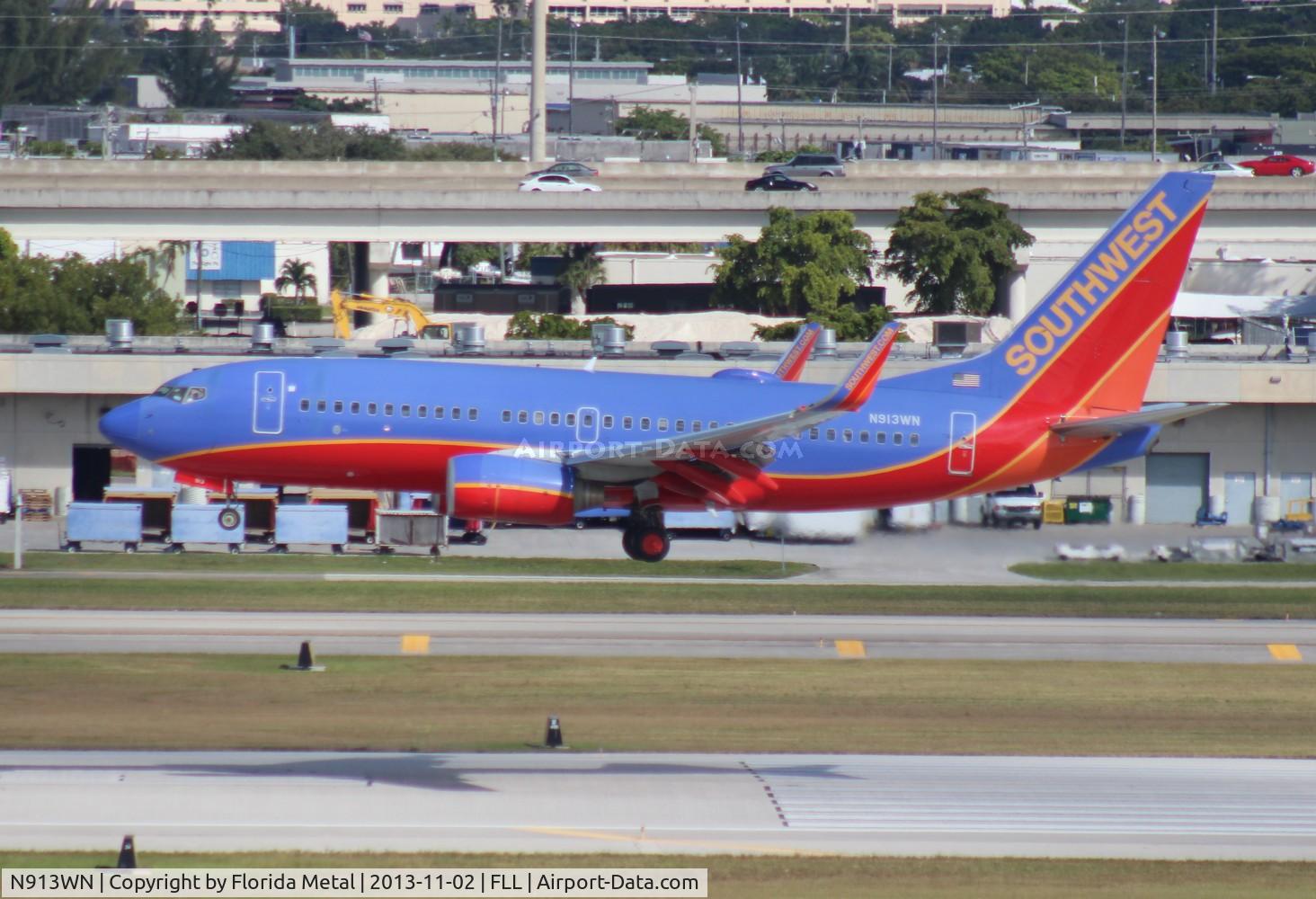 N913WN, 2008 Boeing 737-7H4 C/N 29840, Southwest 737-700