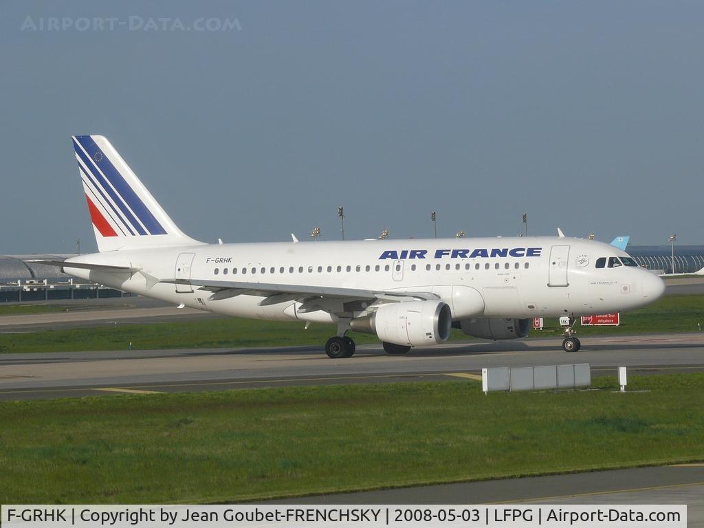 F-GRHK, 2000 Airbus A319-111 C/N 1190, AF departure to Bordeaux