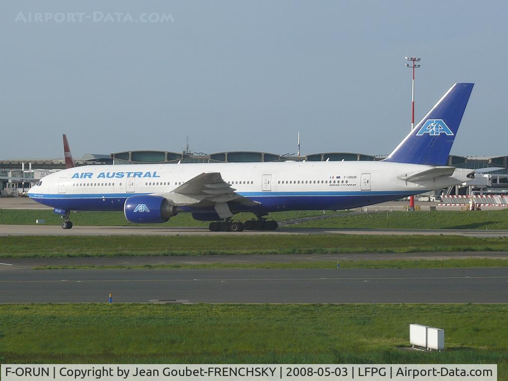 F-ORUN, 1999 Boeing 777-2Q8/ER C/N 28676, Air Austral from Saint Denis