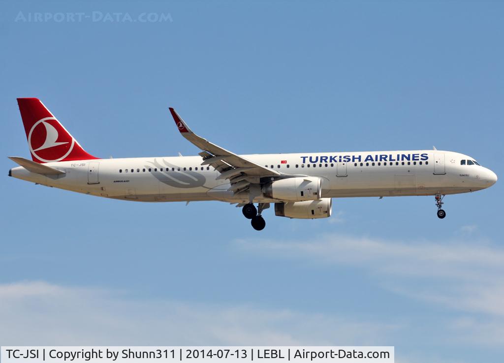 TC-JSI, 2013 Airbus A321-231 C/N 5584, Landing rwy 25R