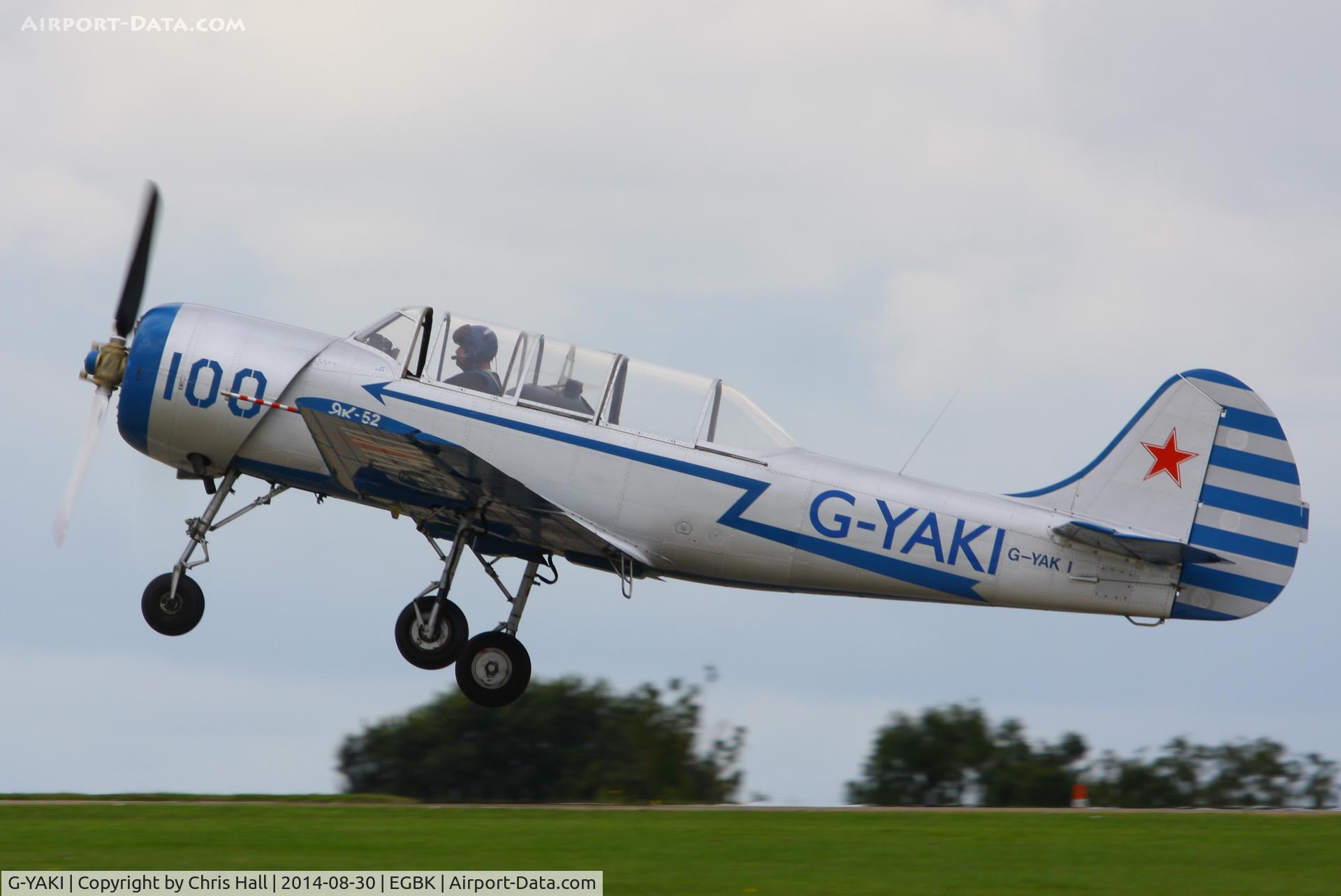 G-YAKI, 1986 Bacau Yak-52 C/N 866904, at the LAA Rally 2014, Sywell