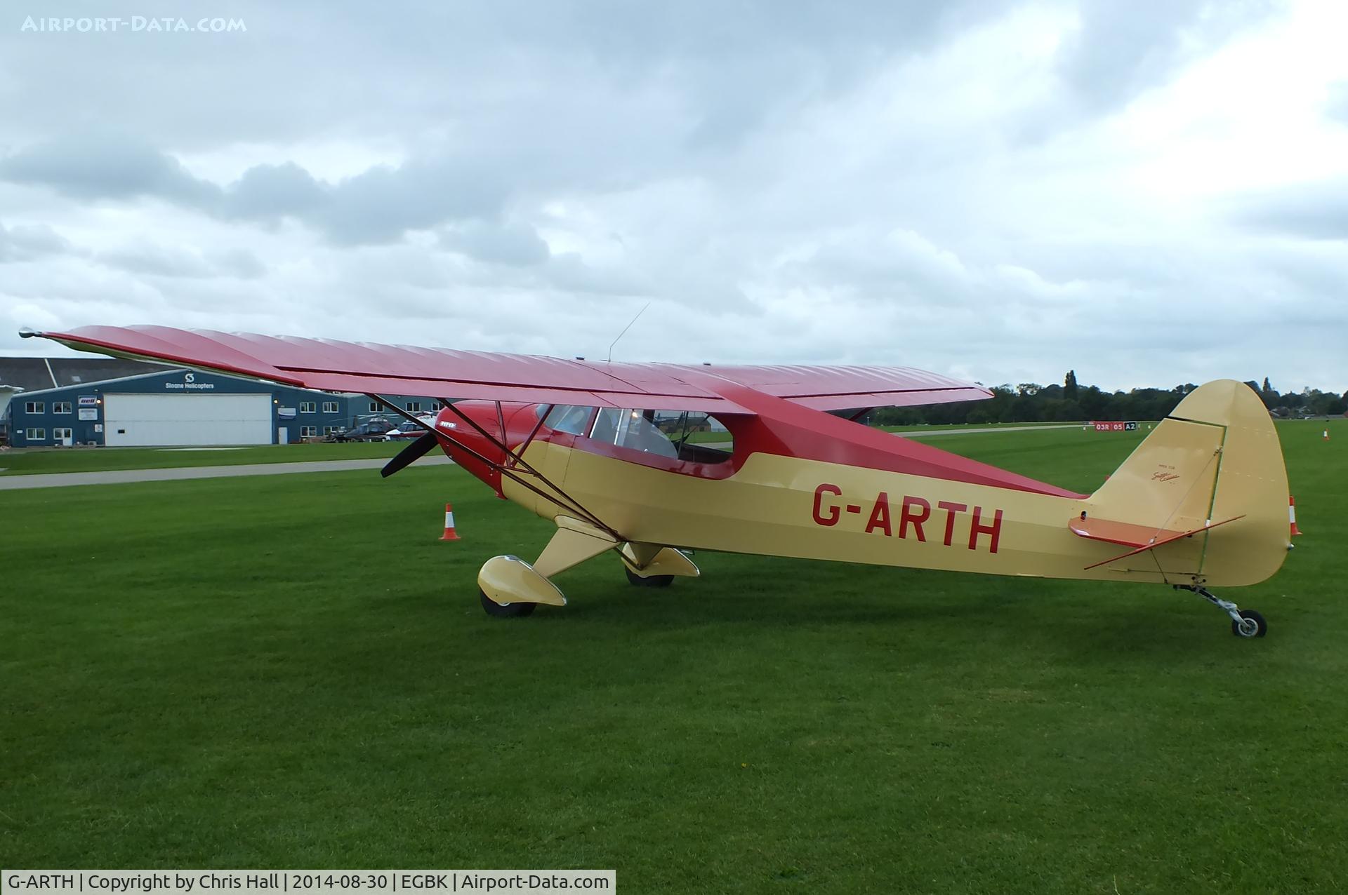 G-ARTH, 1947 Piper PA-12 Super Cruiser C/N 12-3278, at the LAA Rally 2014, Sywell