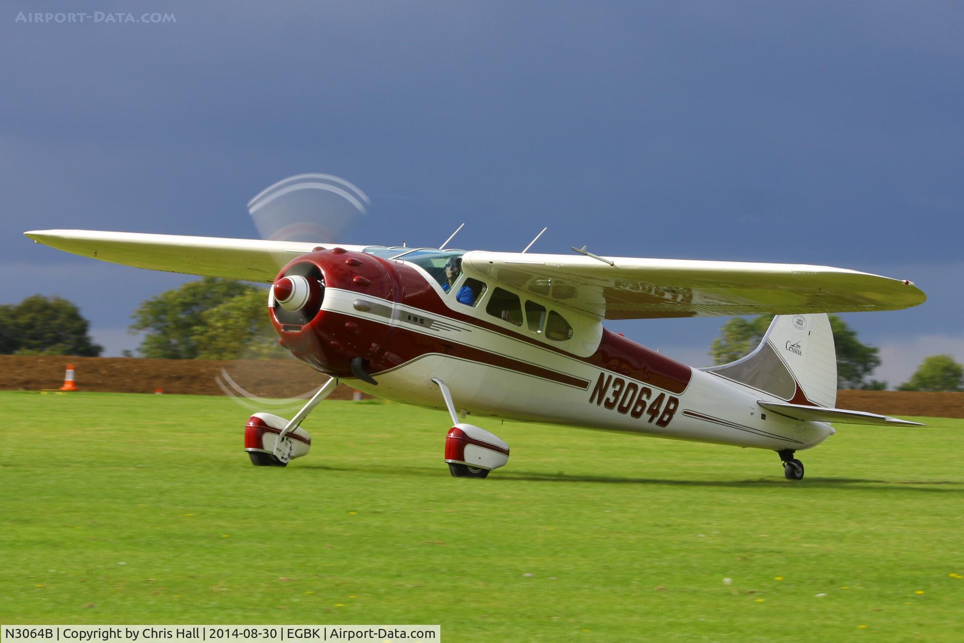 N3064B, 1952 Cessna 195B Businessliner C/N 7947, at the LAA Rally 2014, Sywell