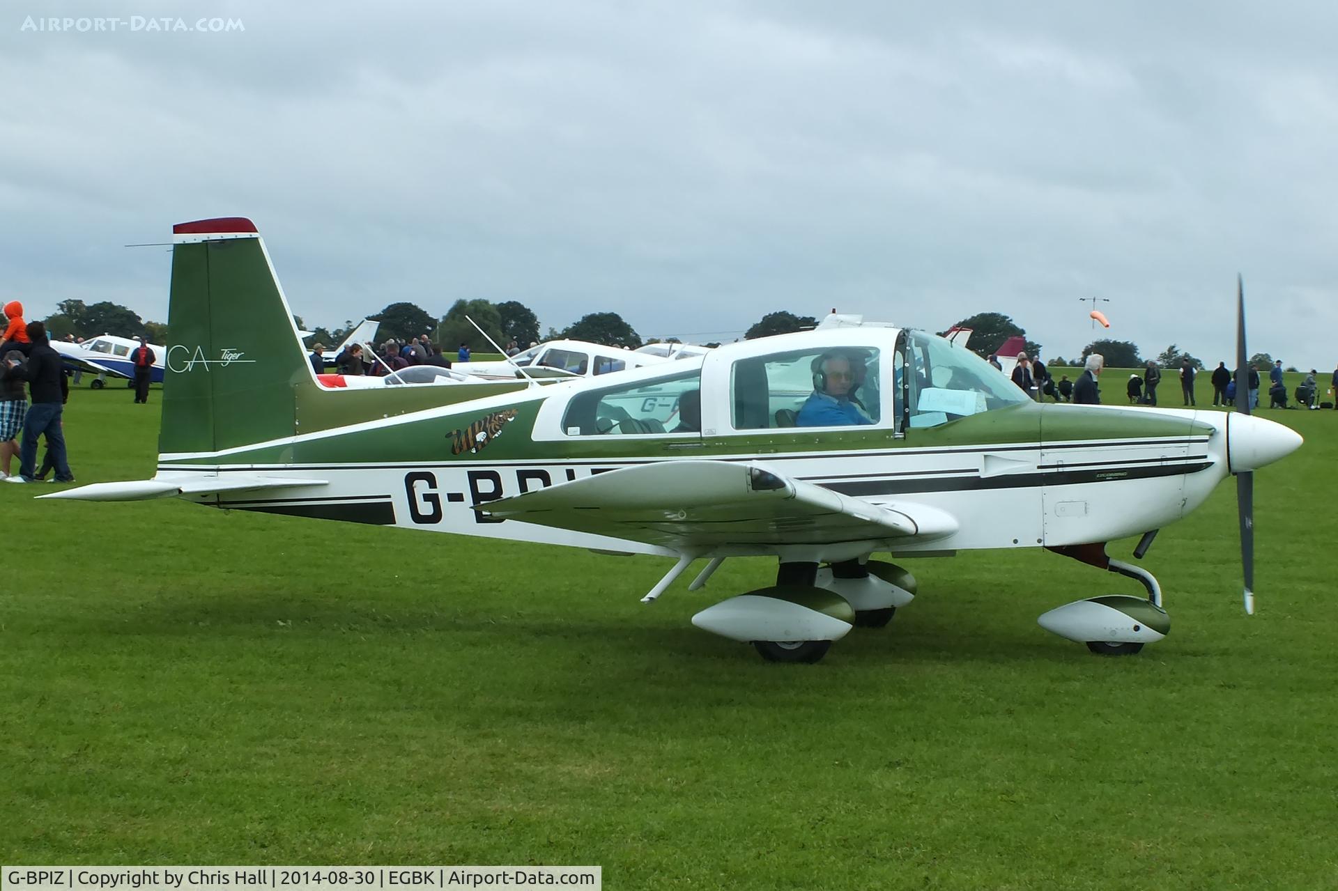 G-BPIZ, 1979 Gulfstream American AA-5B Tiger C/N AA5B-1154, at the LAA Rally 2014, Sywell