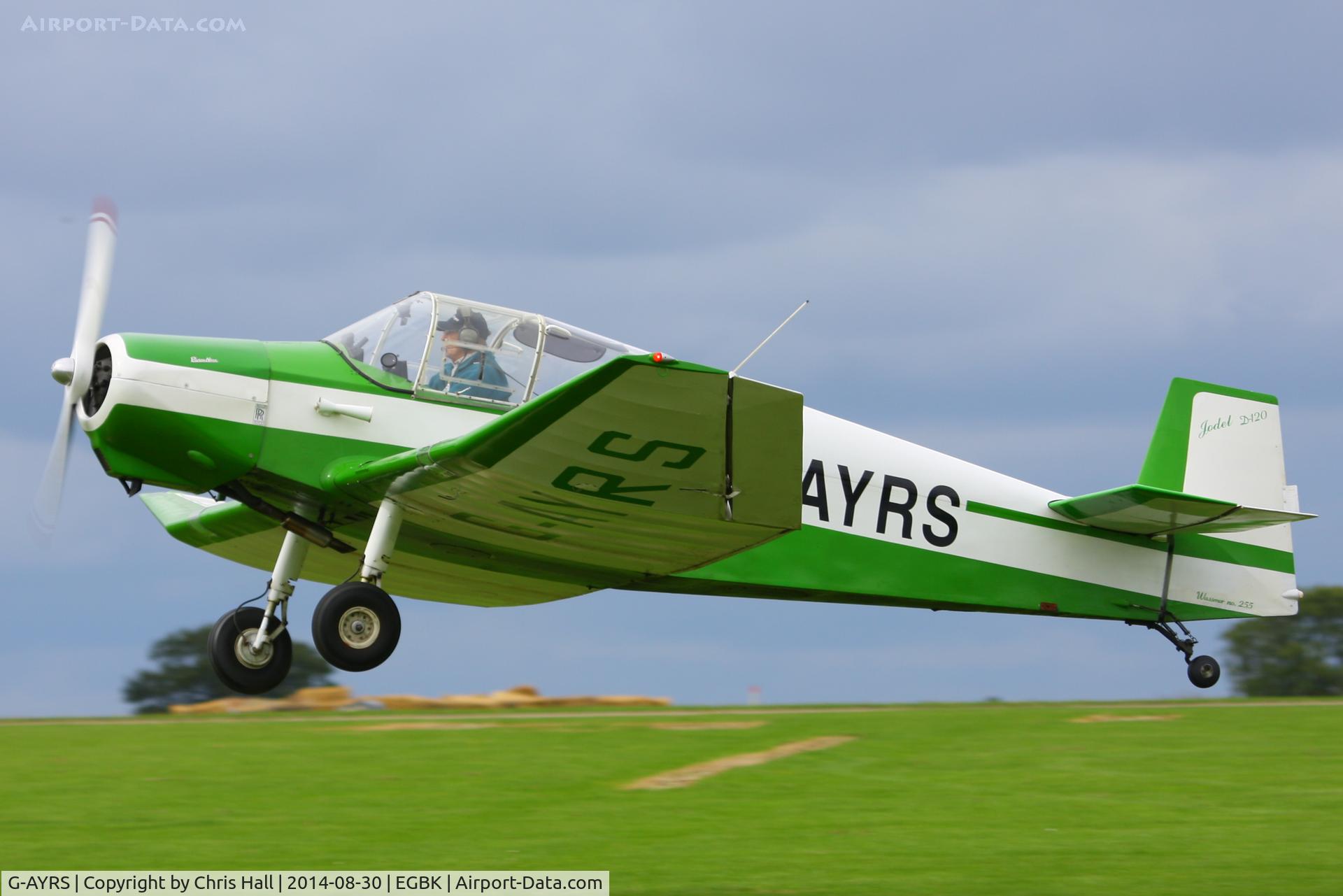 G-AYRS, 1964 Wassmer (Jodel) D-120 Paris-Nice C/N 255, at the LAA Rally 2014, Sywell
