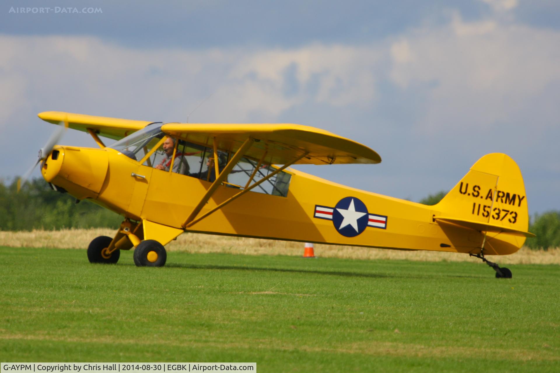 G-AYPM, 1951 Piper L-18C Super Cub C/N 18-1373, at the LAA Rally 2014, Sywell