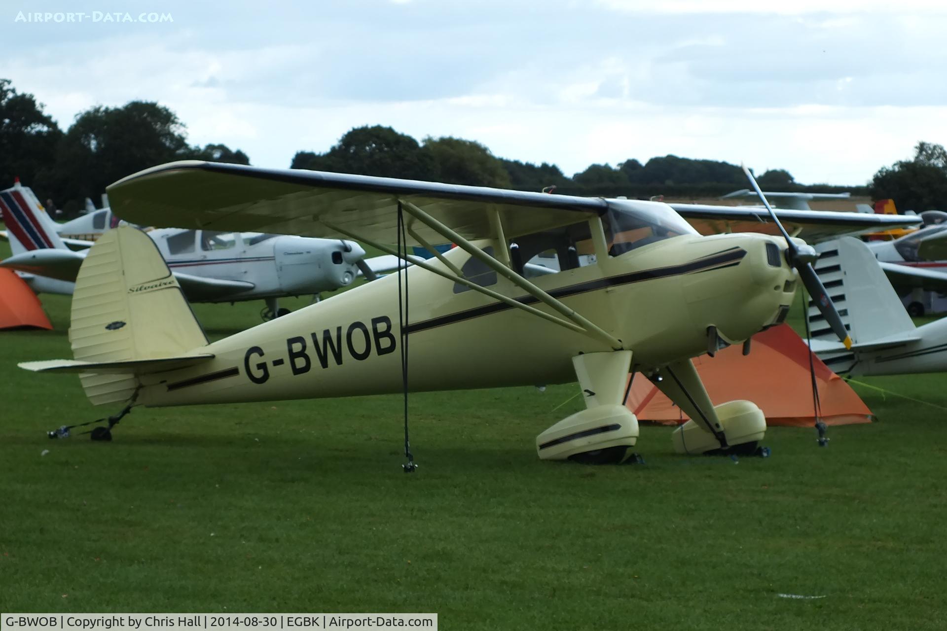 G-BWOB, 1948 Luscombe 8F Silvaire C/N 6179, at the LAA Rally 2014, Sywell