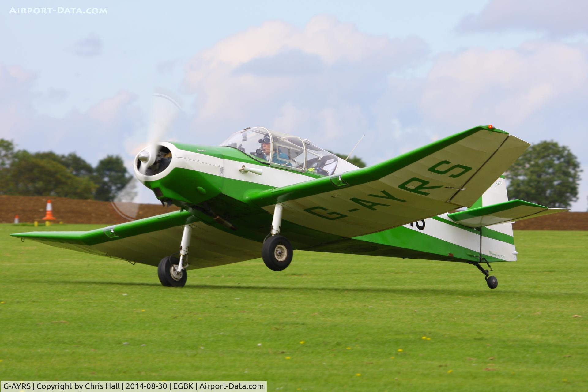 G-AYRS, 1964 Wassmer (Jodel) D-120 Paris-Nice C/N 255, at the LAA Rally 2014, Sywell
