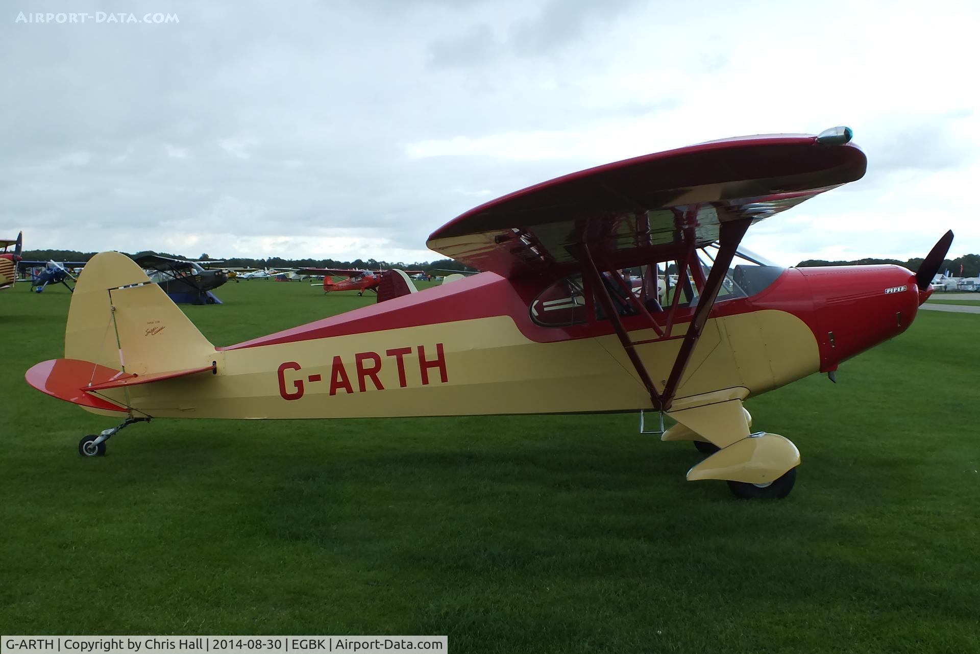 G-ARTH, 1947 Piper PA-12 Super Cruiser C/N 12-3278, at the LAA Rally 2014, Sywell