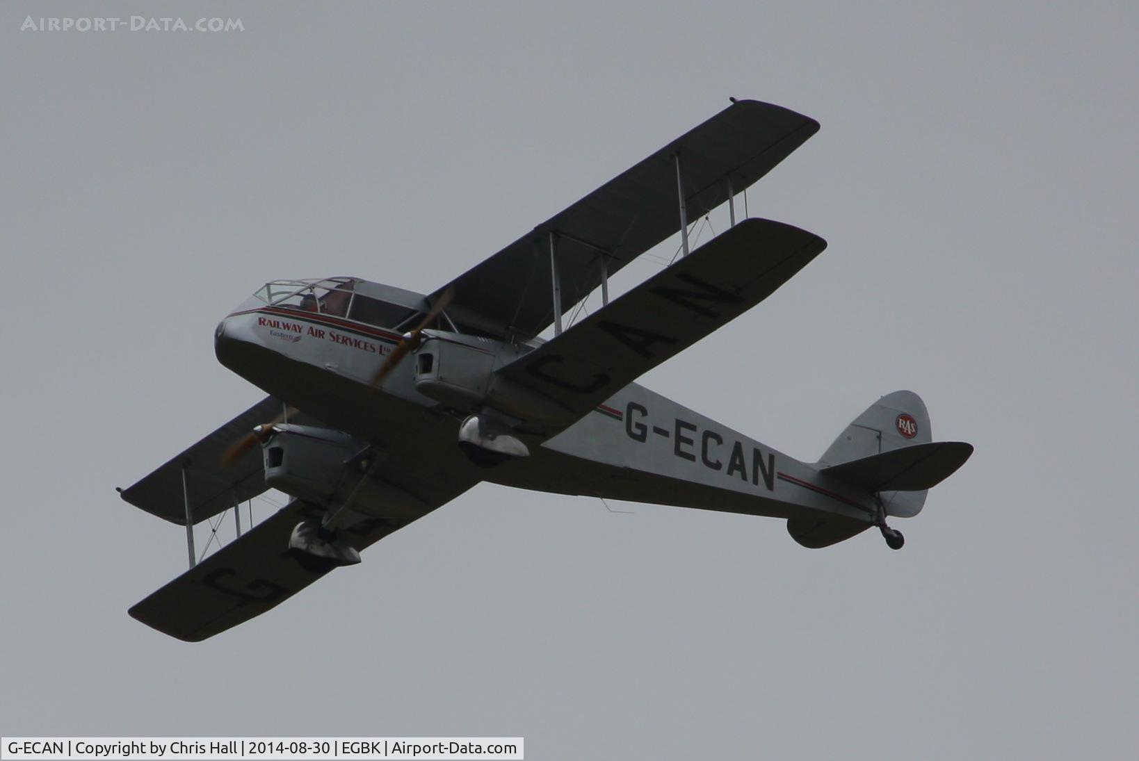 G-ECAN, 1943 De Havilland Australia DH-84 Dragon 3 C/N DHA2048, at the LAA Rally 2014, Sywell