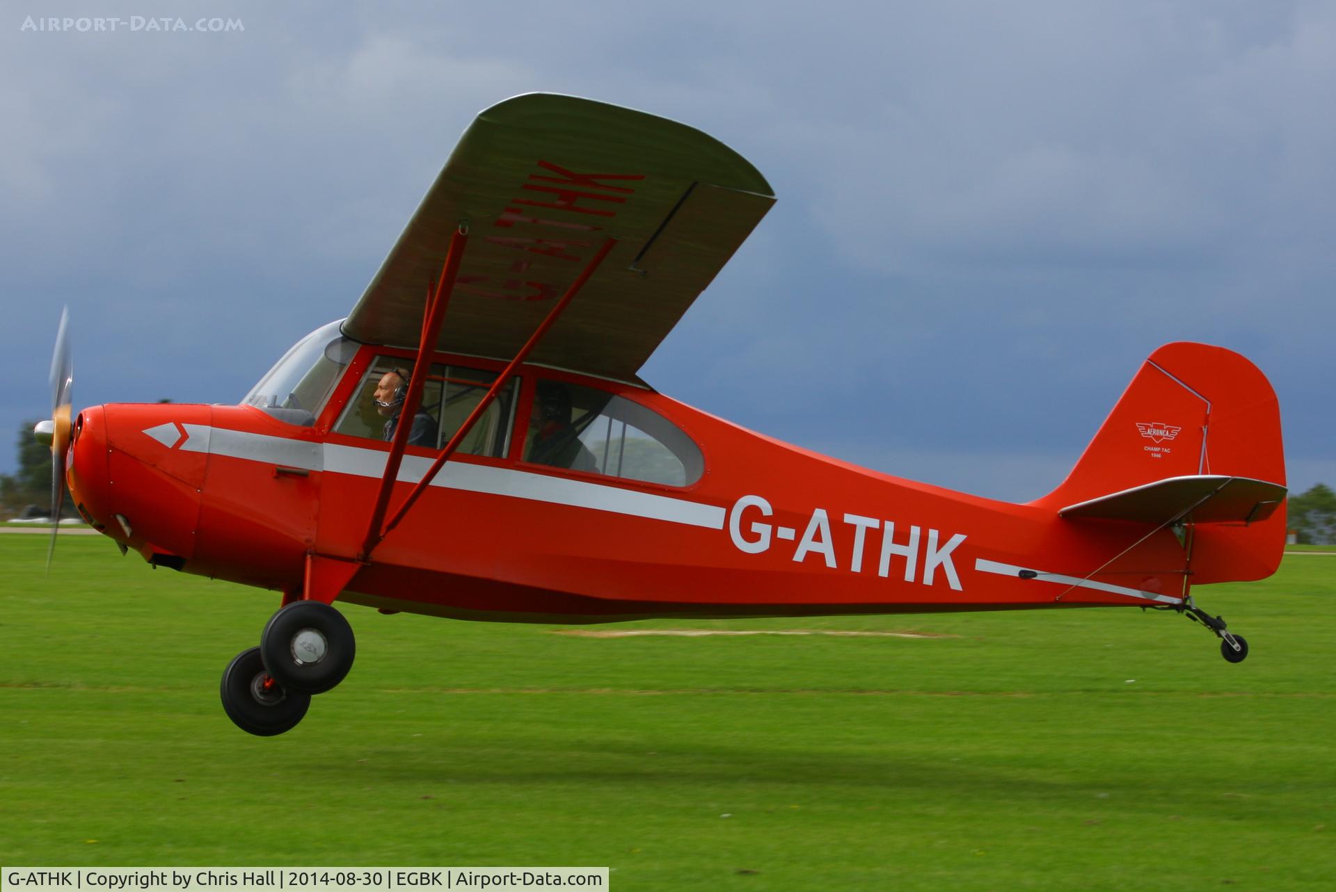 G-ATHK, 1946 Aeronca 7AC Champion C/N 7AC-971, at the LAA Rally 2014, Sywell
