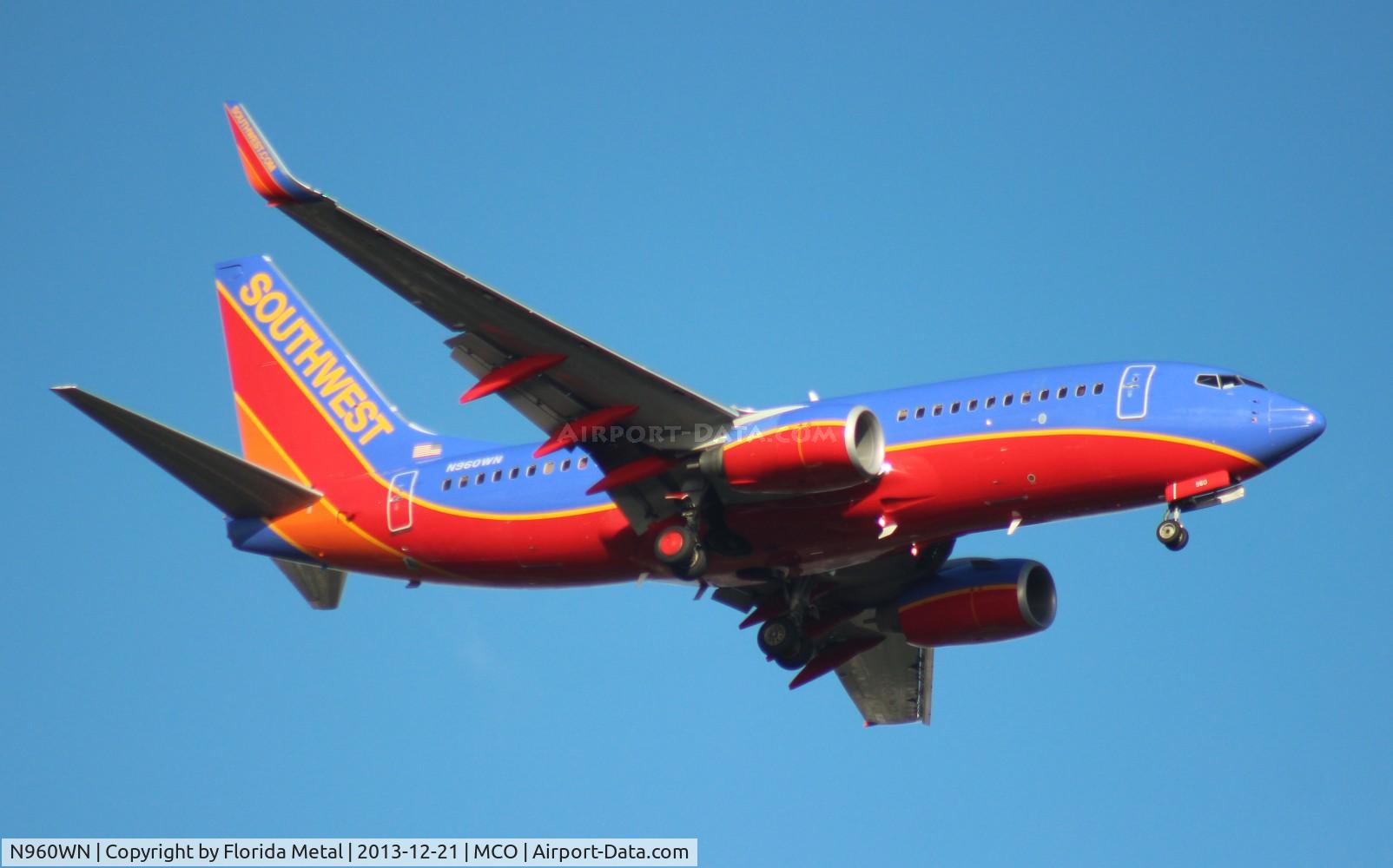 N960WN, 2011 Boeing 737-7H4 C/N 36675, Southwest 737-700