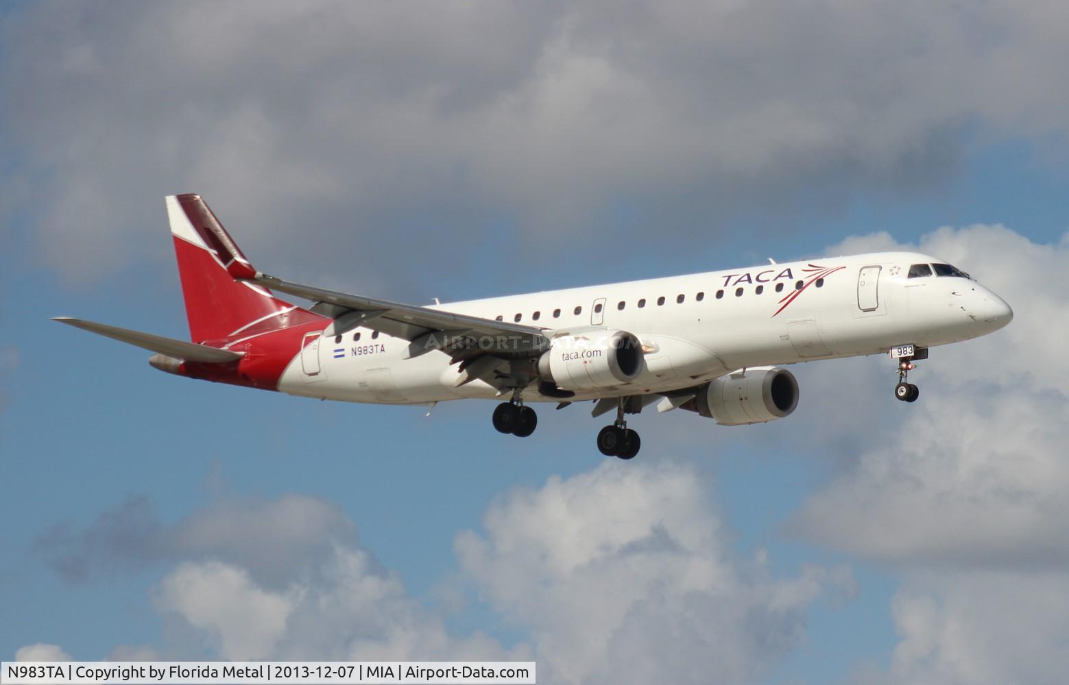 N983TA, 2009 Embraer 190AR (ERJ-190-100IGW) C/N 19000265, Taca E190
