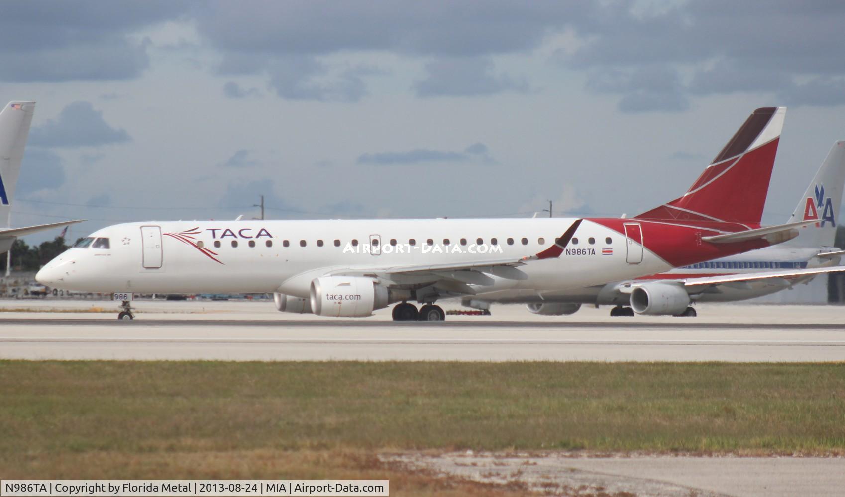 N986TA, Embraer ERJ-190-100 IGW 190AR C/N 19000360, Taca E190