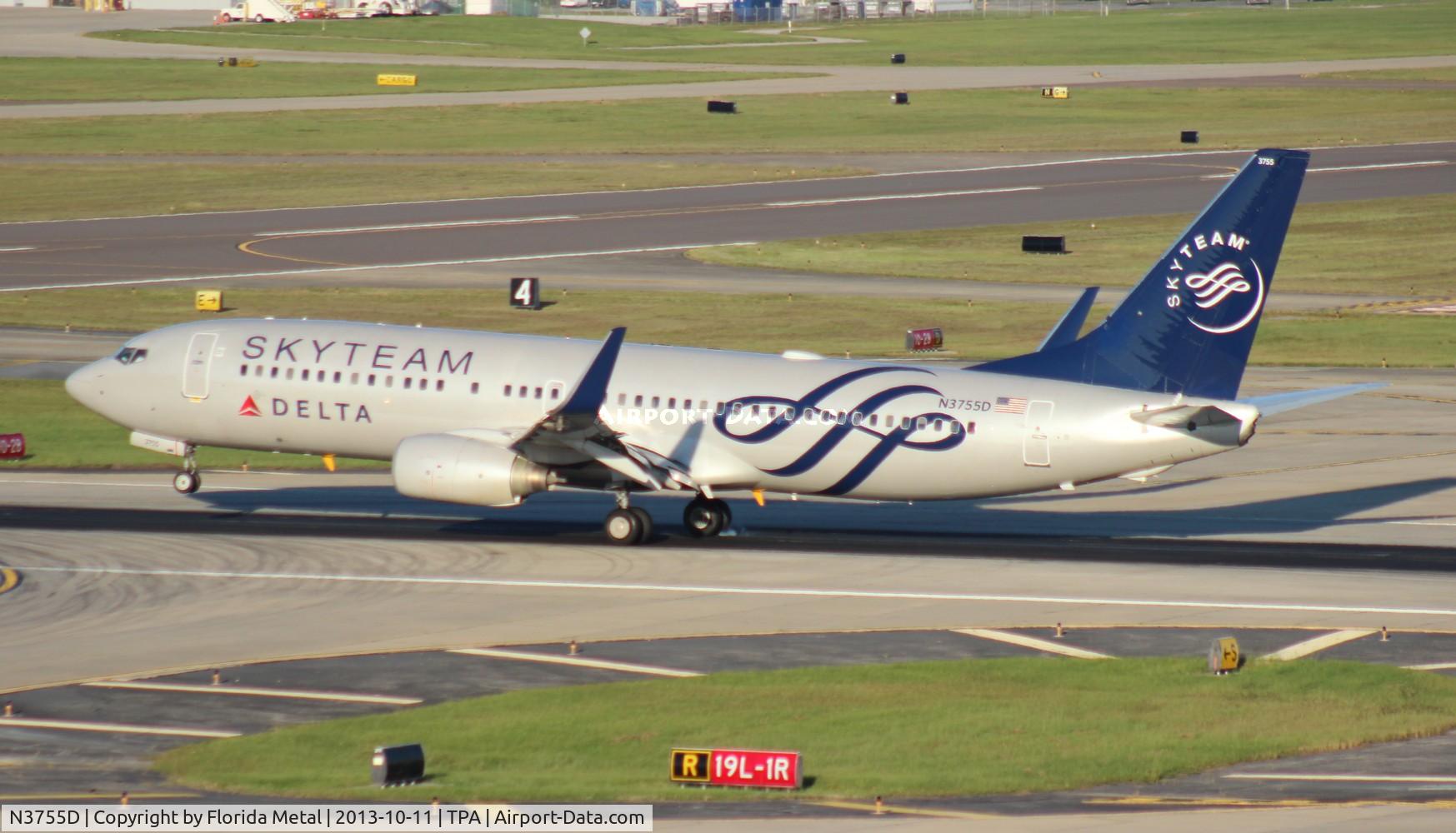 N3755D, 2001 Boeing 737-832 C/N 29627, Delta Skyteam 737-800