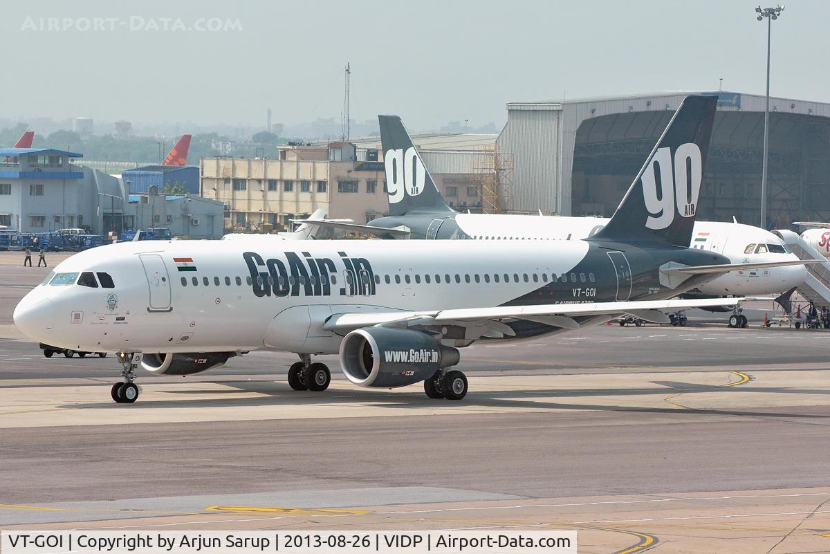 VT-GOI, 2012 Airbus A320-214 C/N 5016, Taxiing out of IGIA T-1.