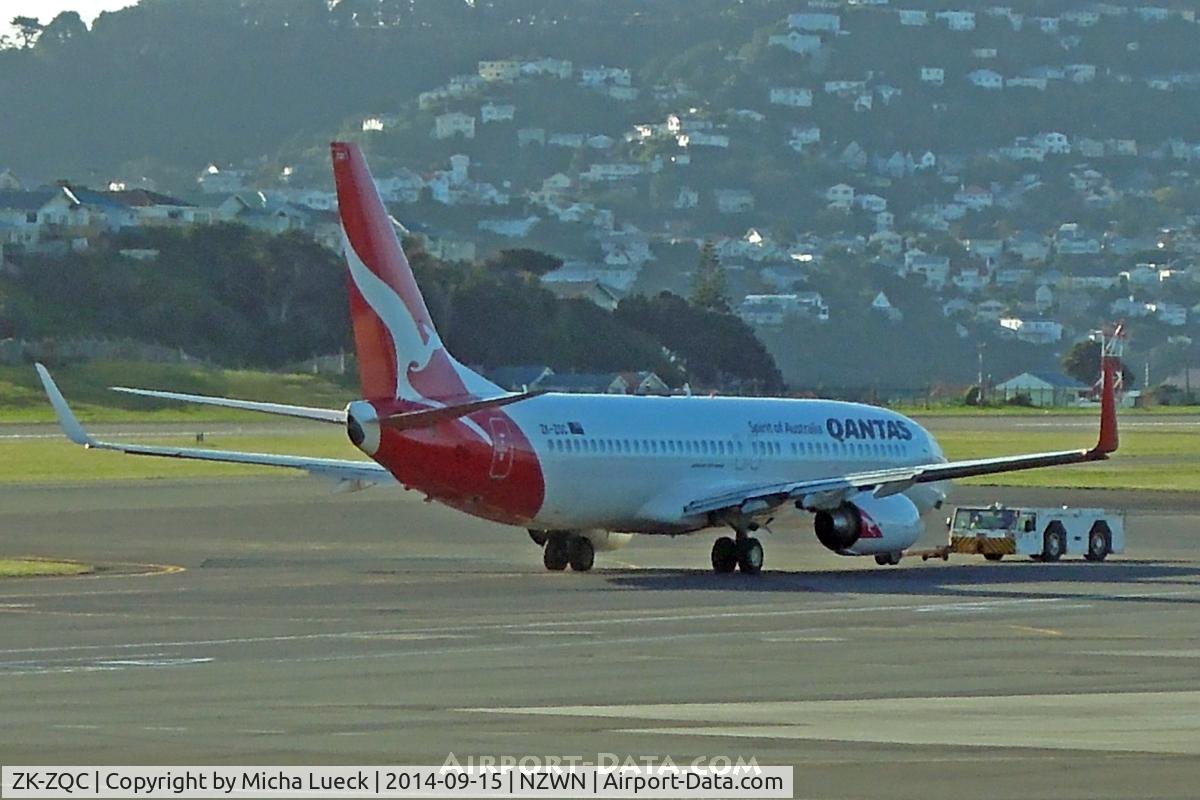 ZK-ZQC, 2009 Boeing 737-838 C/N 34202, At Wellington