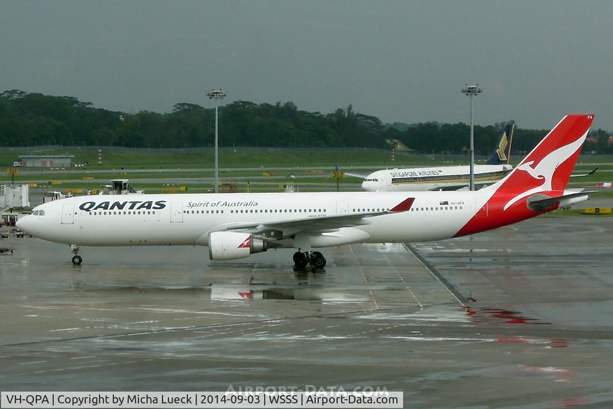 VH-QPA, 2003 Airbus A330-303 C/N 0553, At Changi